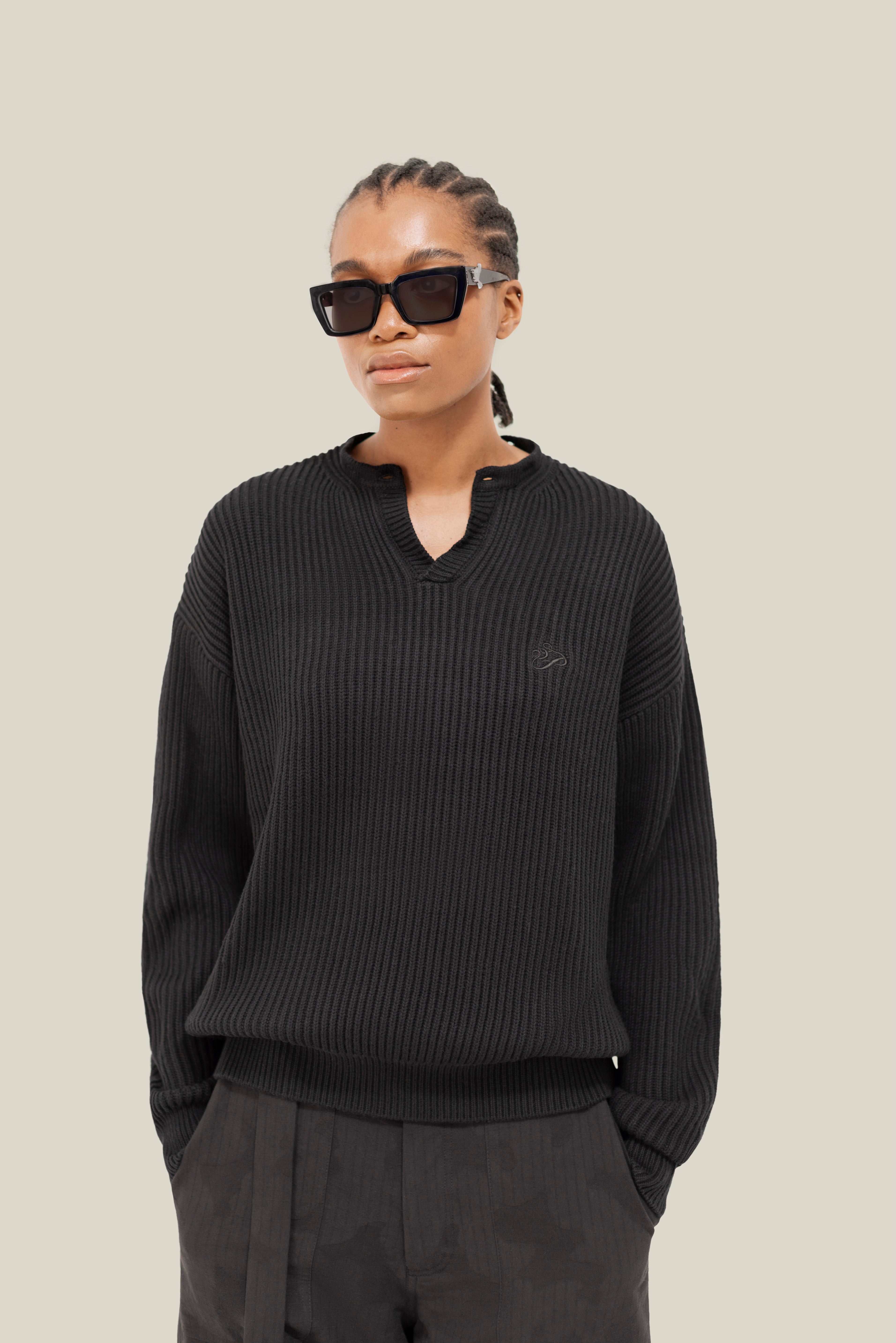 Pillow Neck Knit Sweater