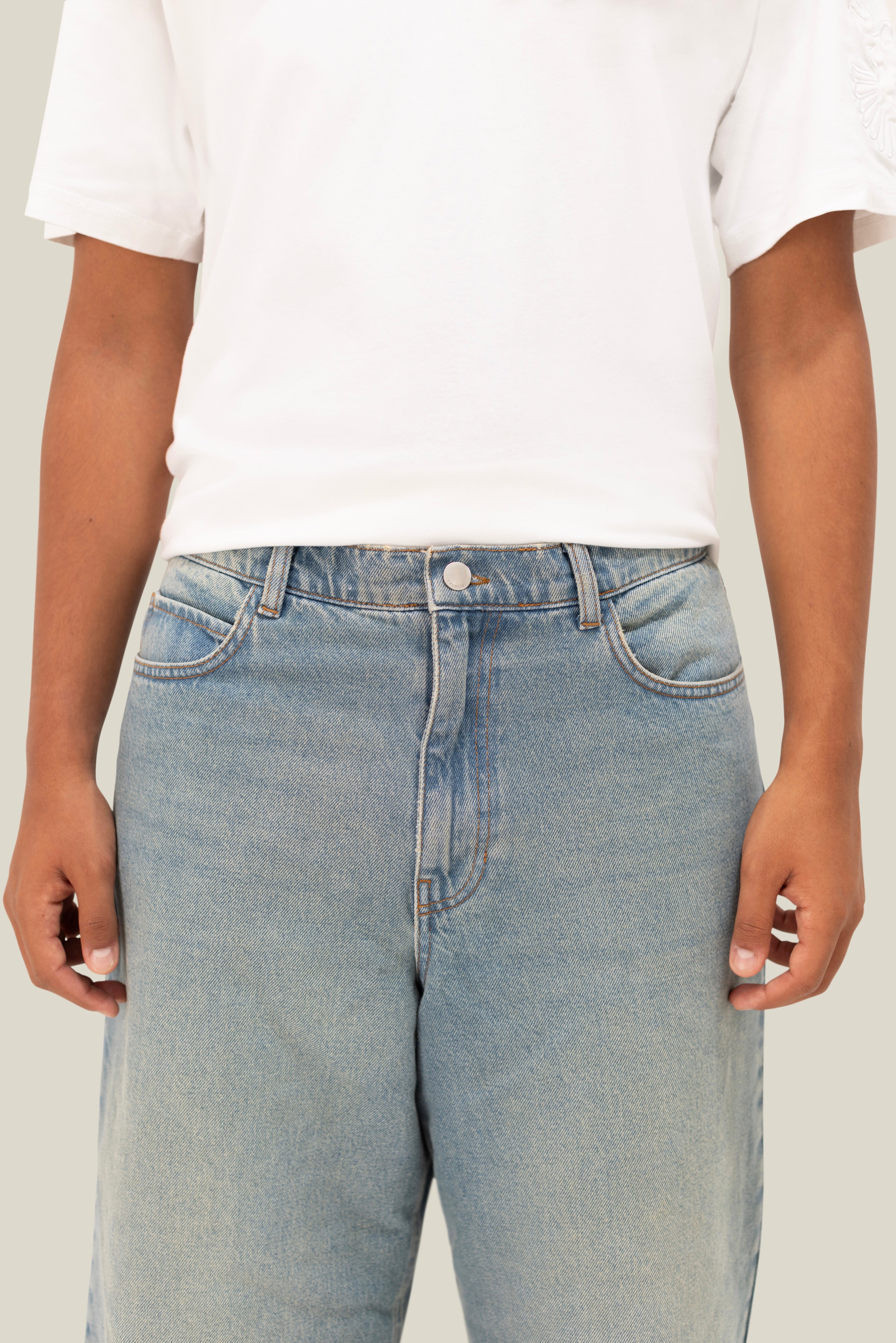 Padded Denim Jeans