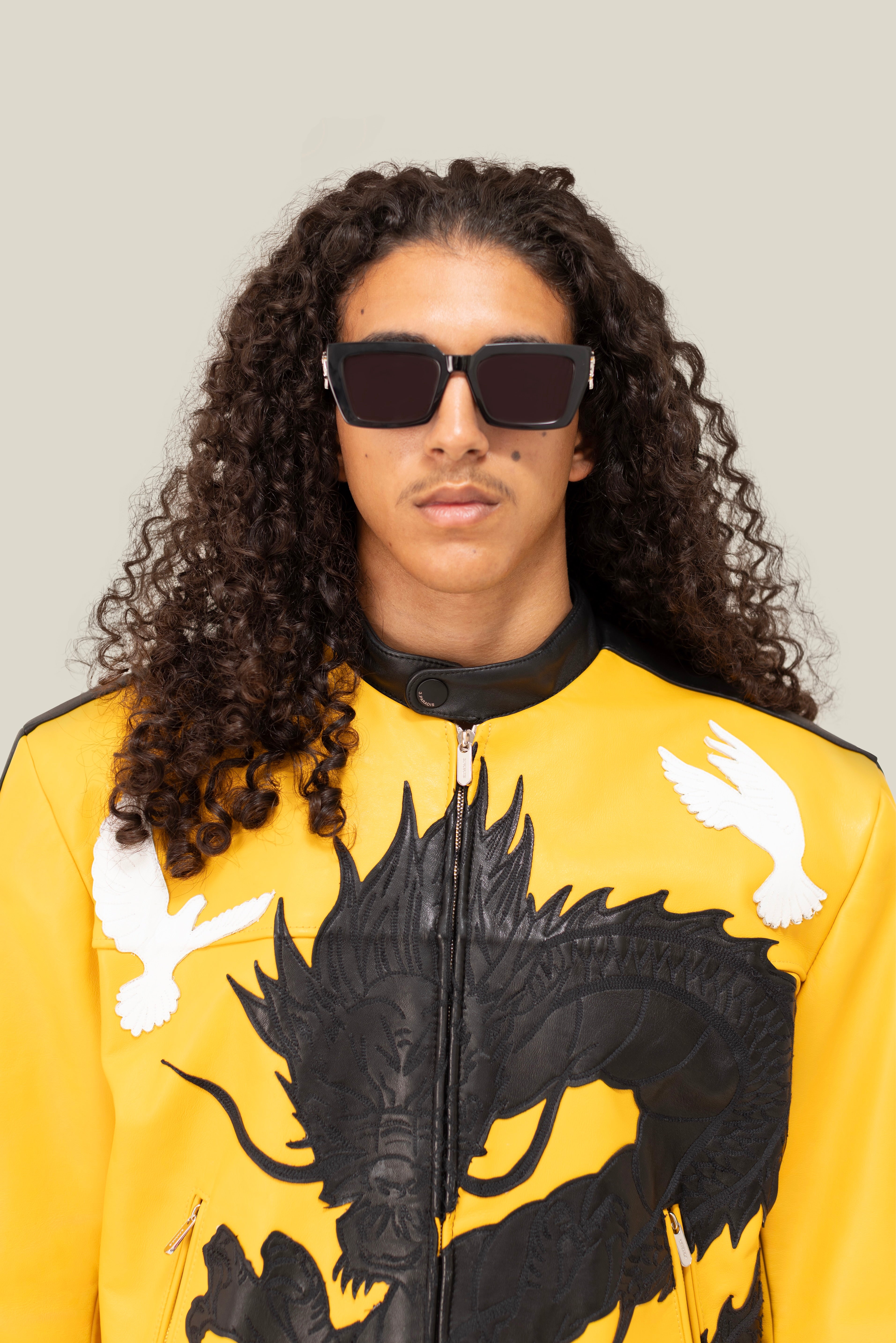 3.PARADIS x BRUCE LEE: Leather Jacket