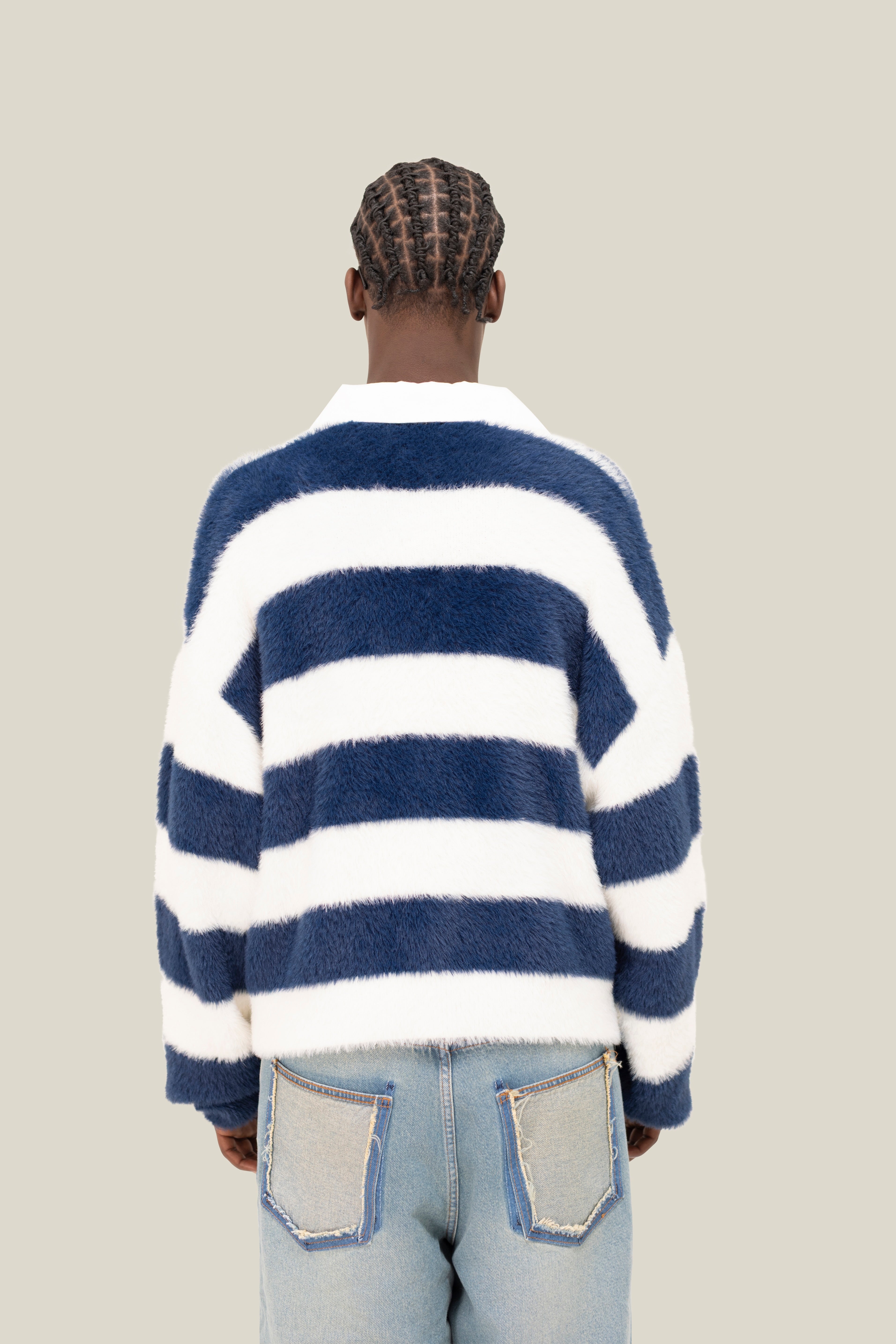 Fluffy Knit LS Polo