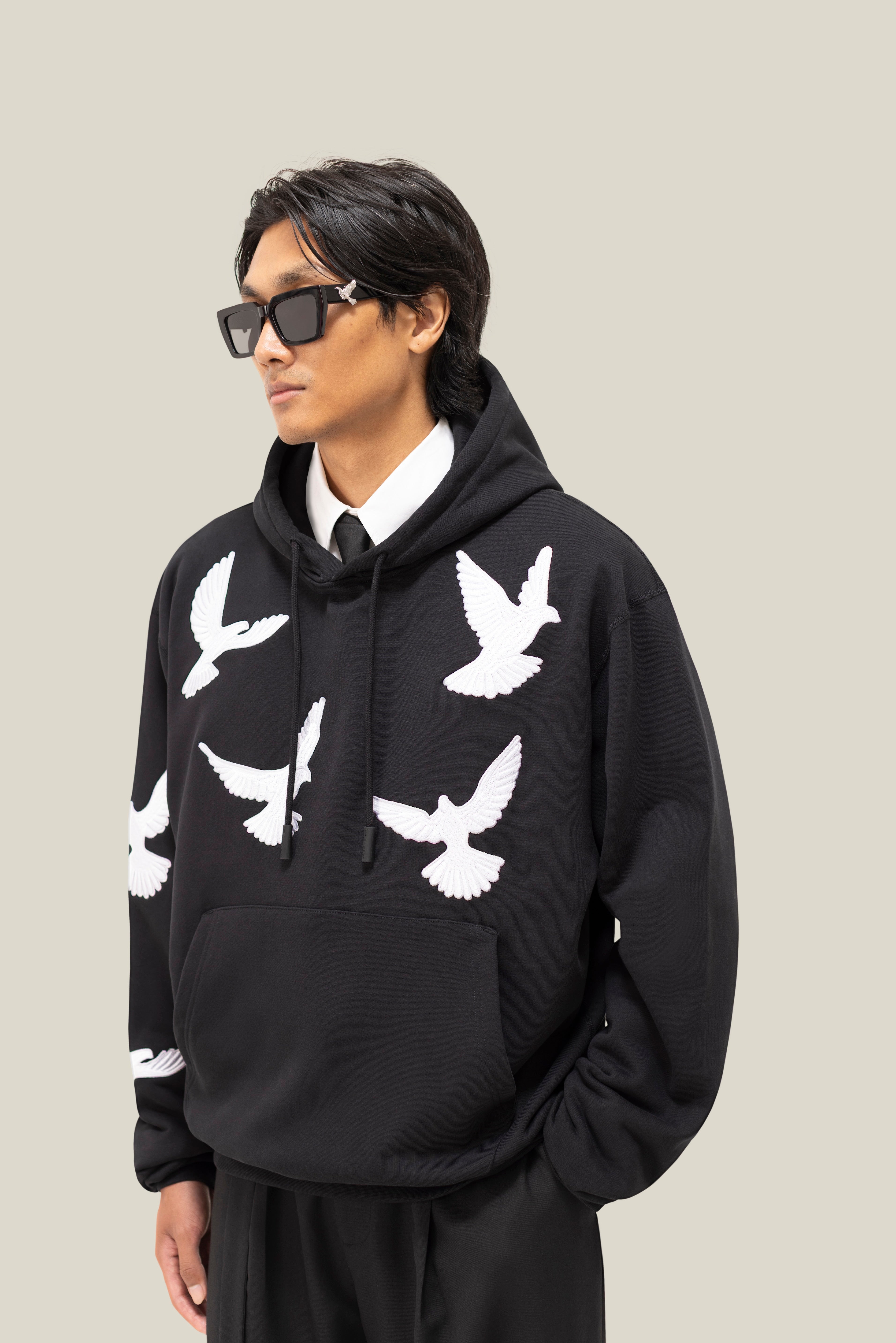Flying Doves Hooded Sweater