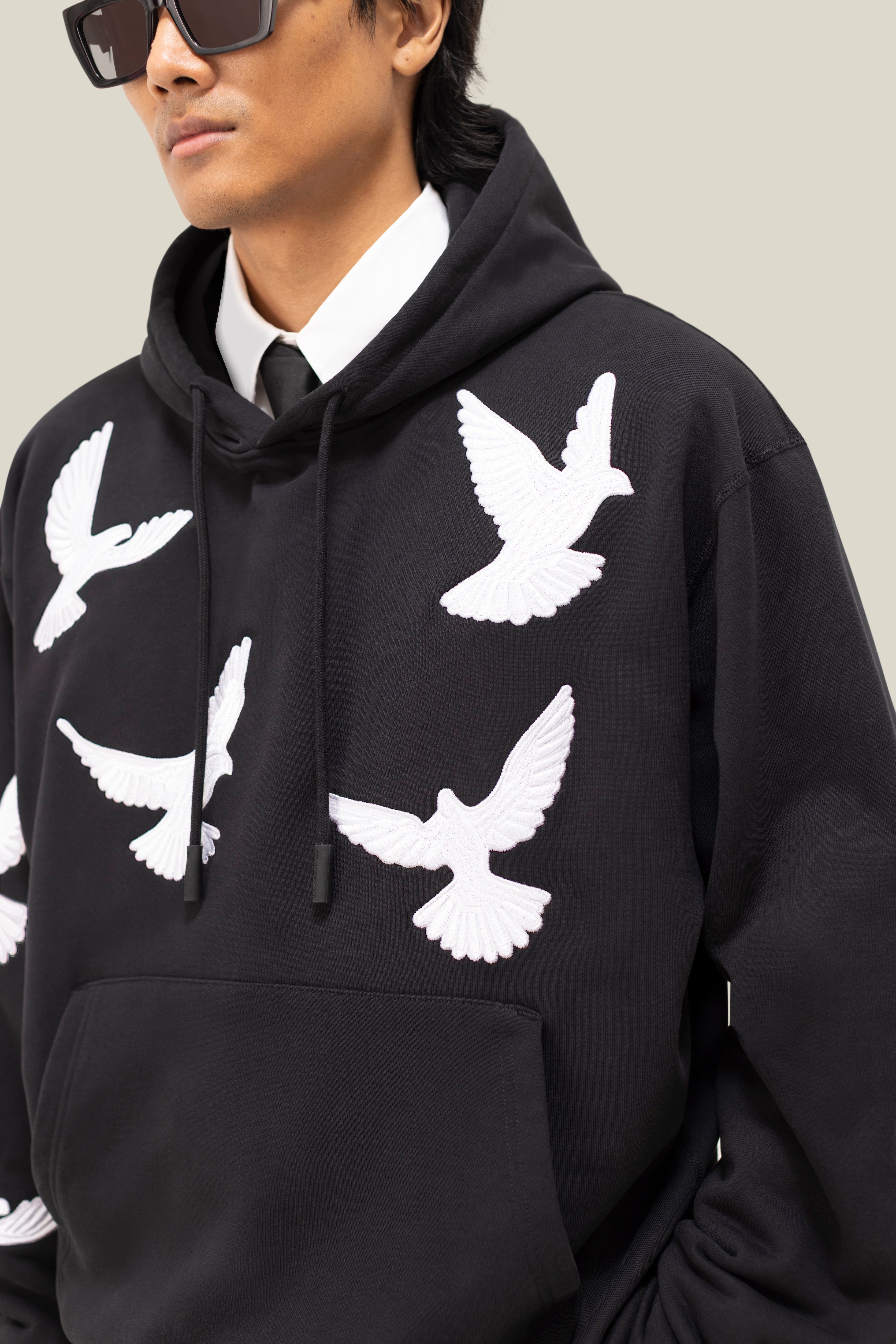 Flying Doves Hooded Sweater