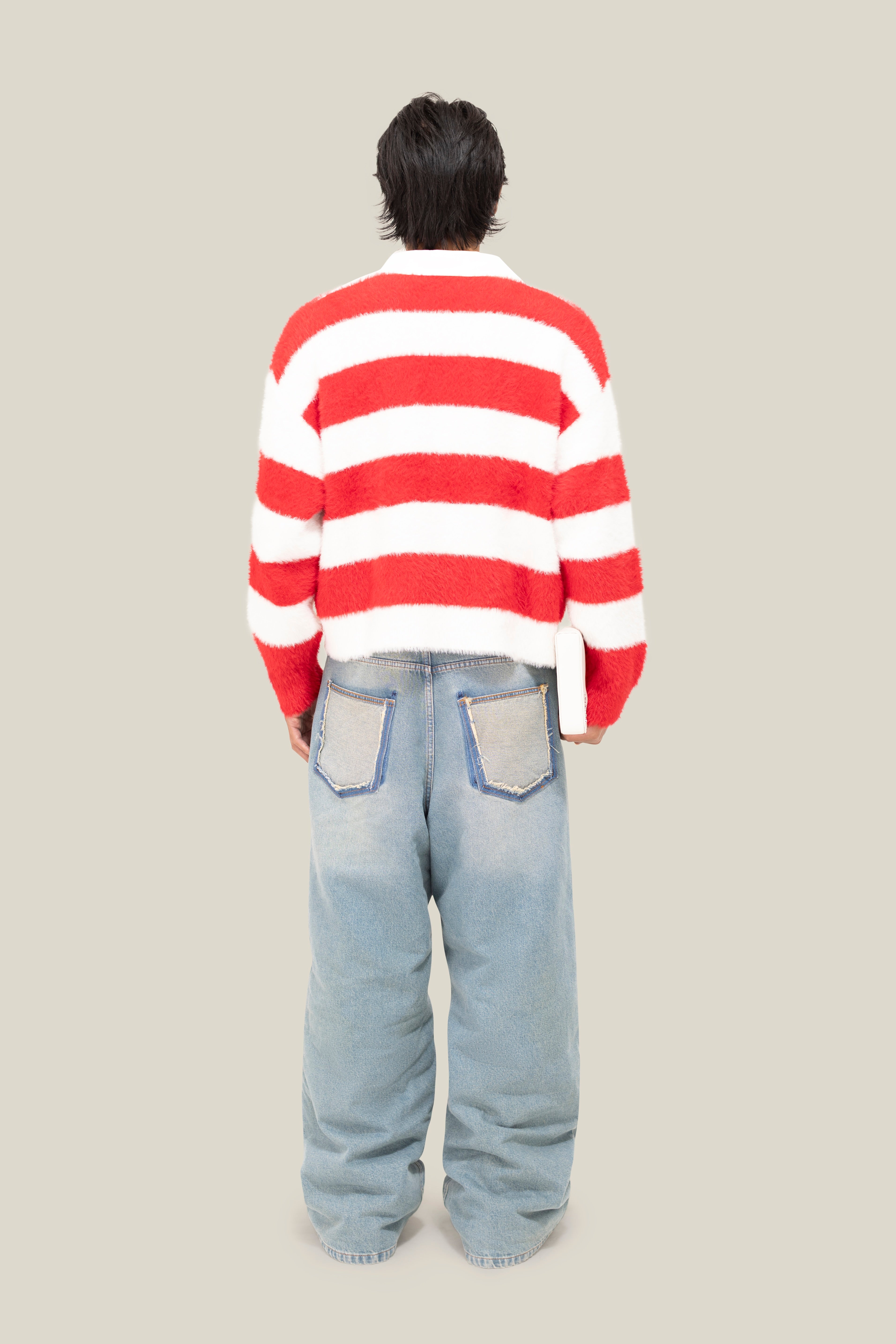 Fluffy Knit LS Polo