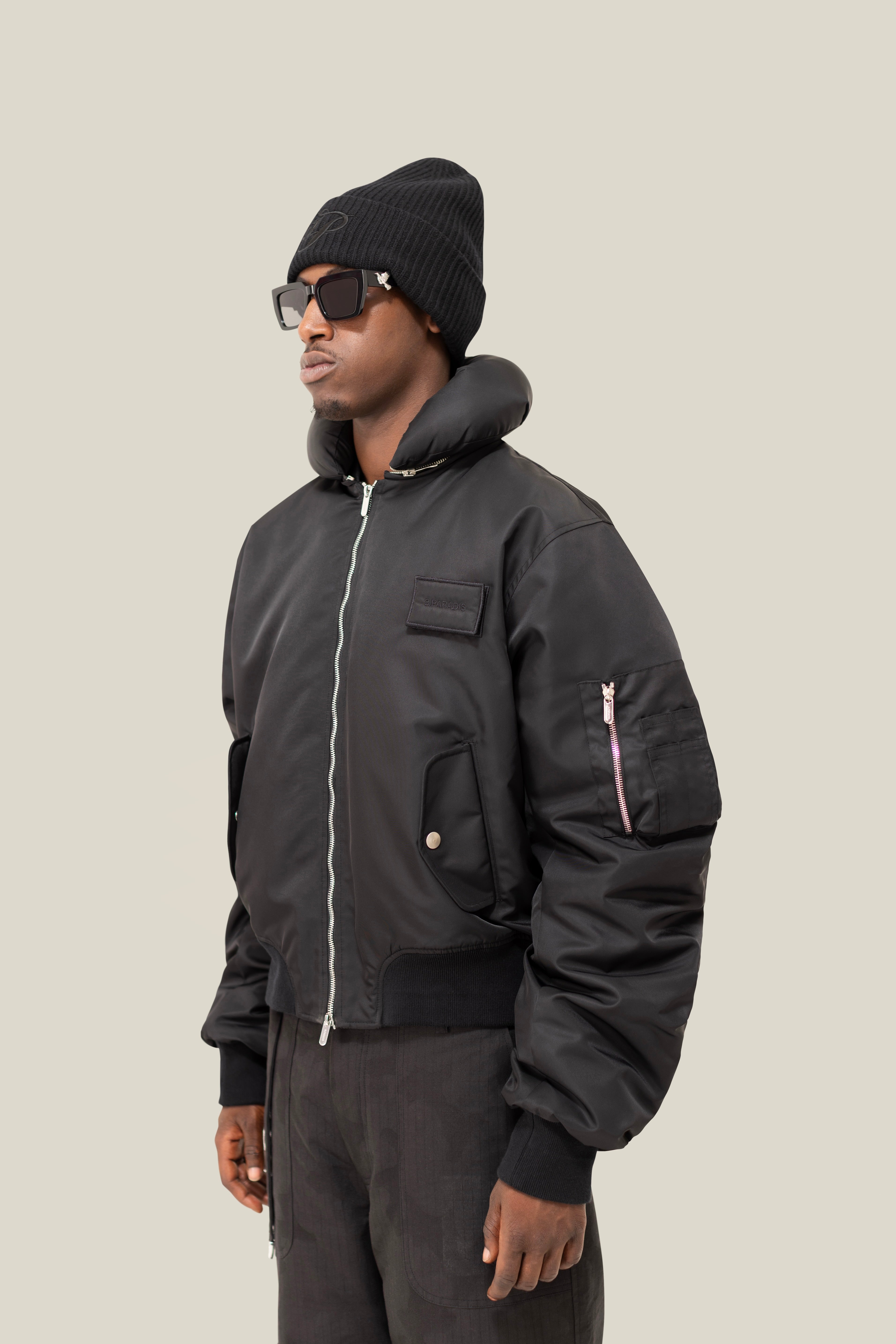 Pillow Neck Bomber Jacket