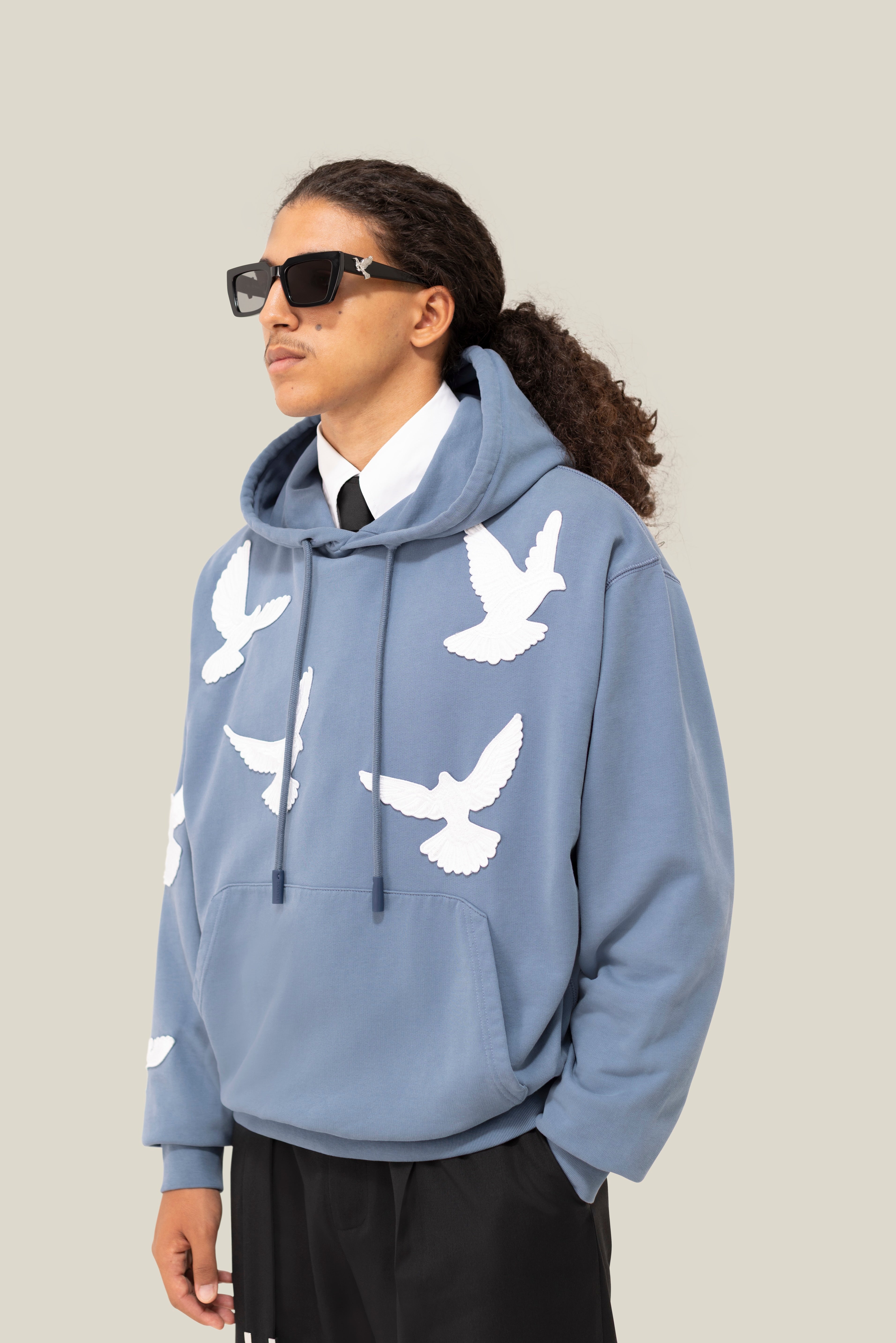 Flying Doves Hooded Sweater