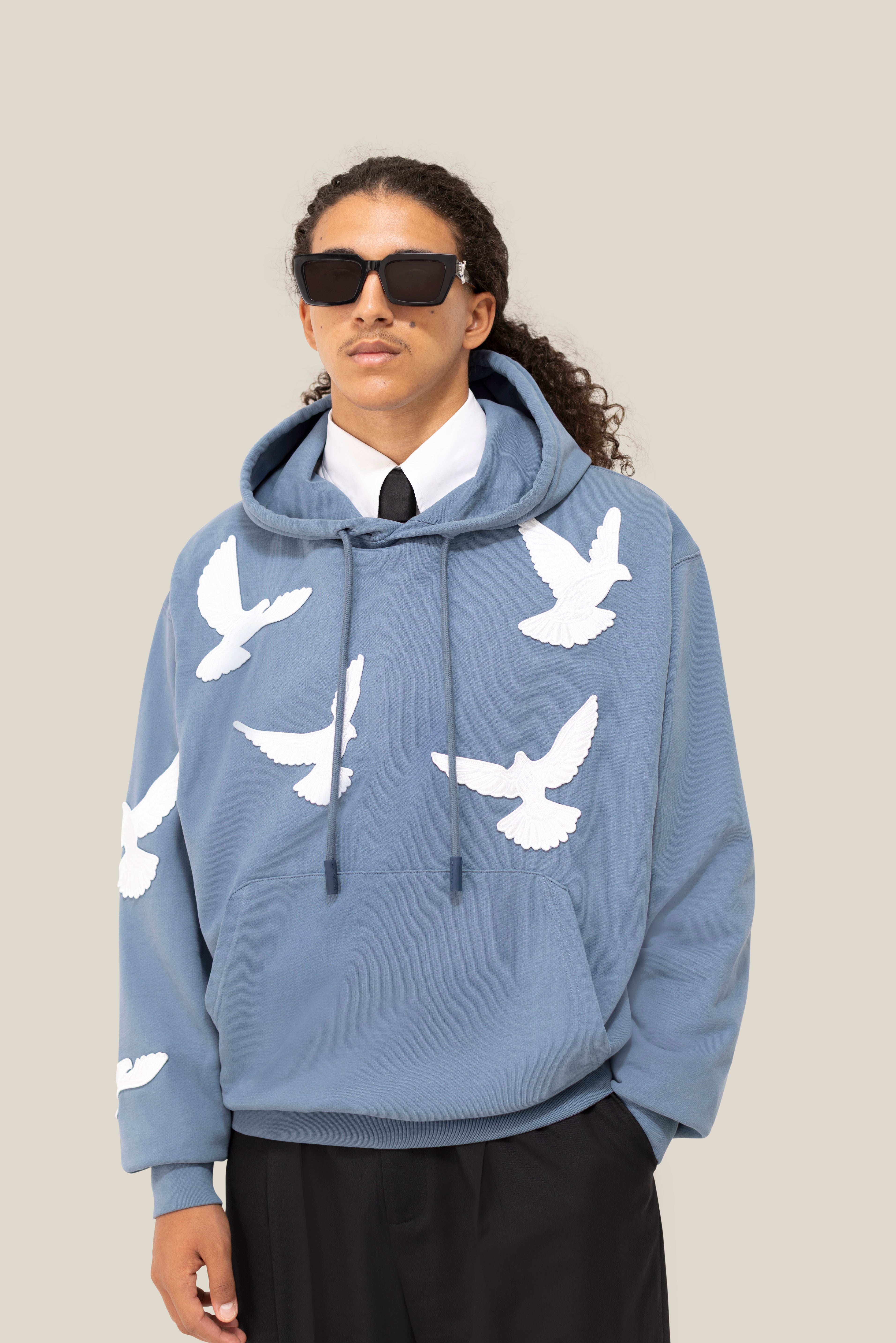 Flying Doves Hooded Sweater