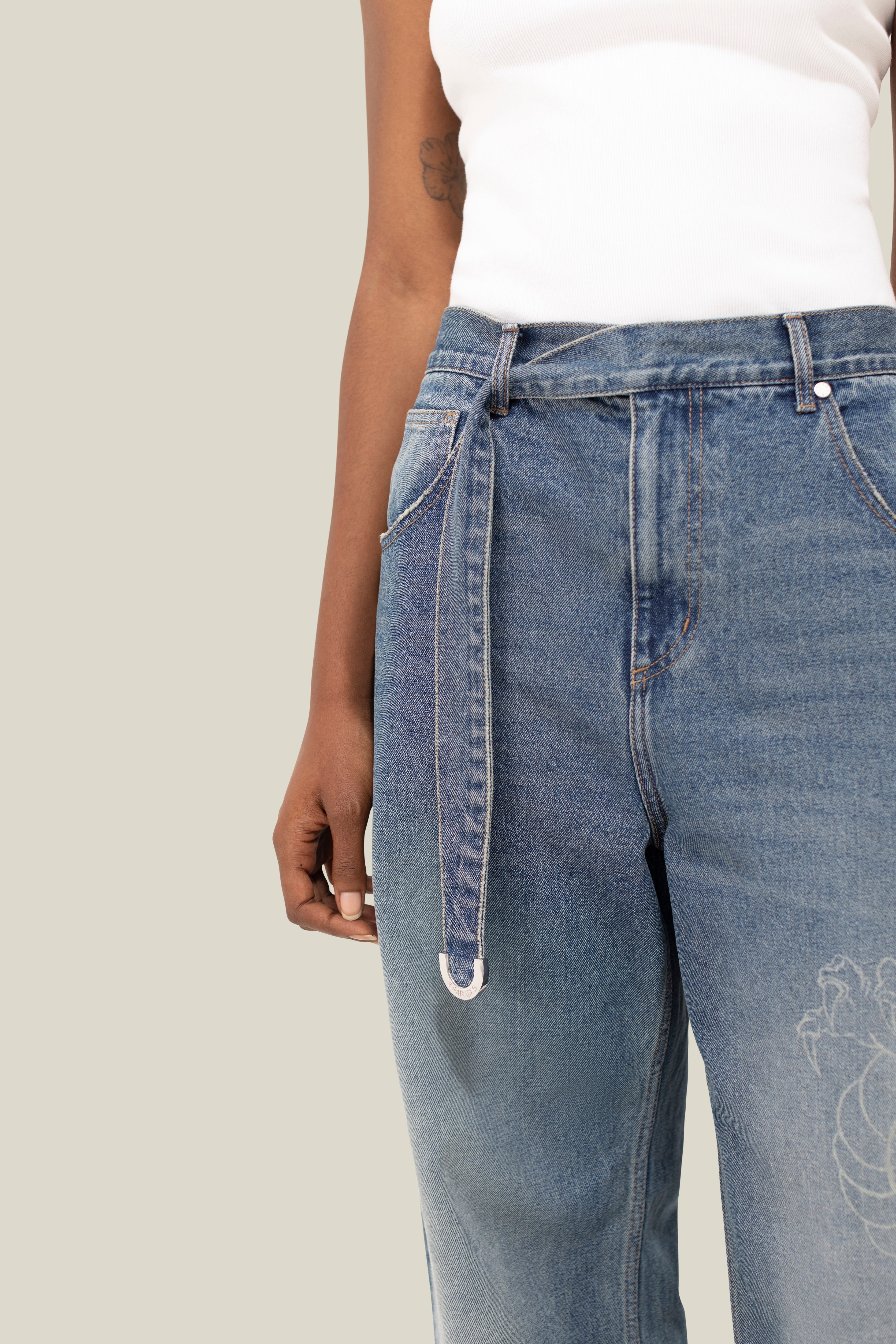 3.PARADIS x BRUCE LEE: Laser Print Jeans