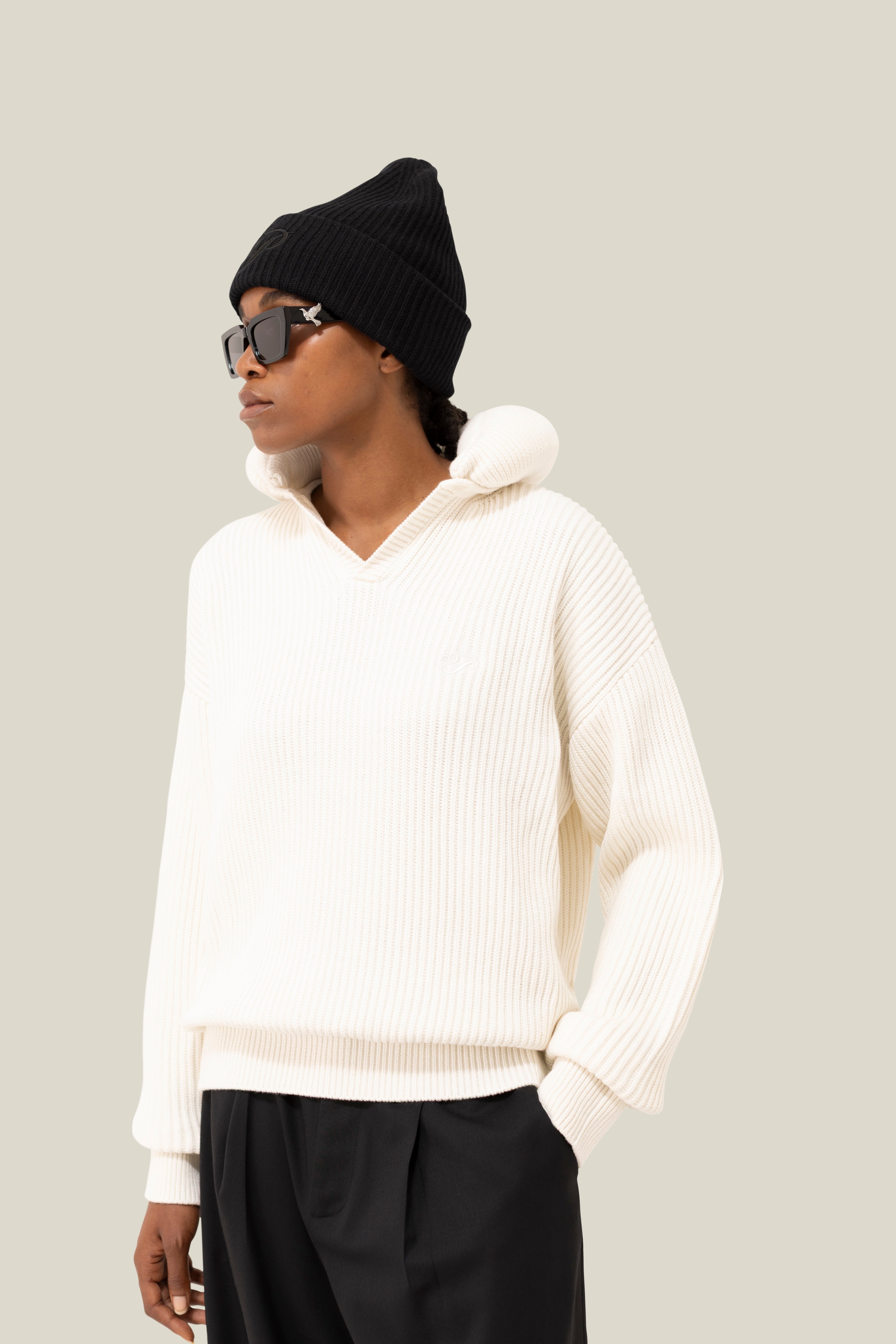 Pillow Neck Knit Sweater