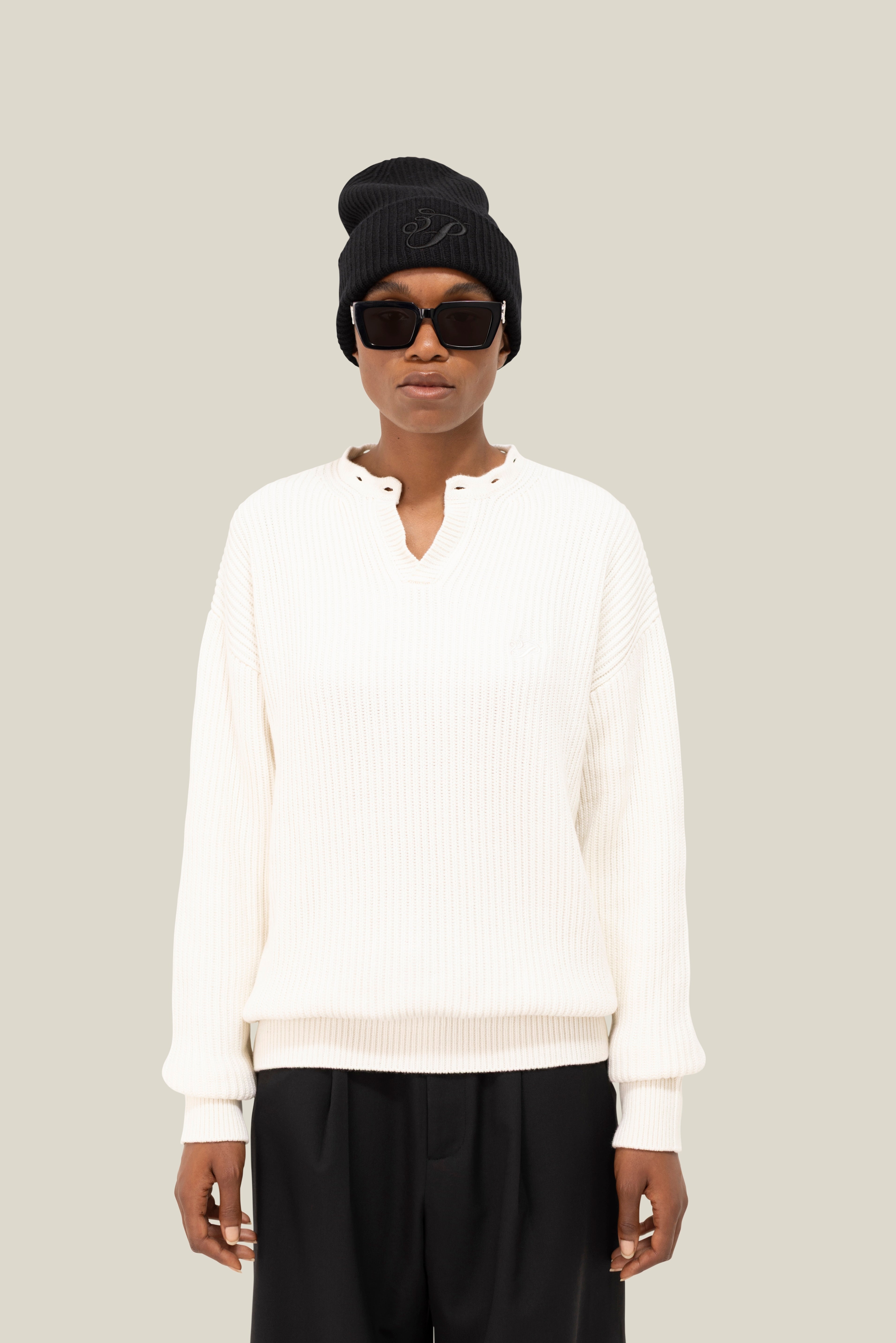 Pillow Neck Knit Sweater