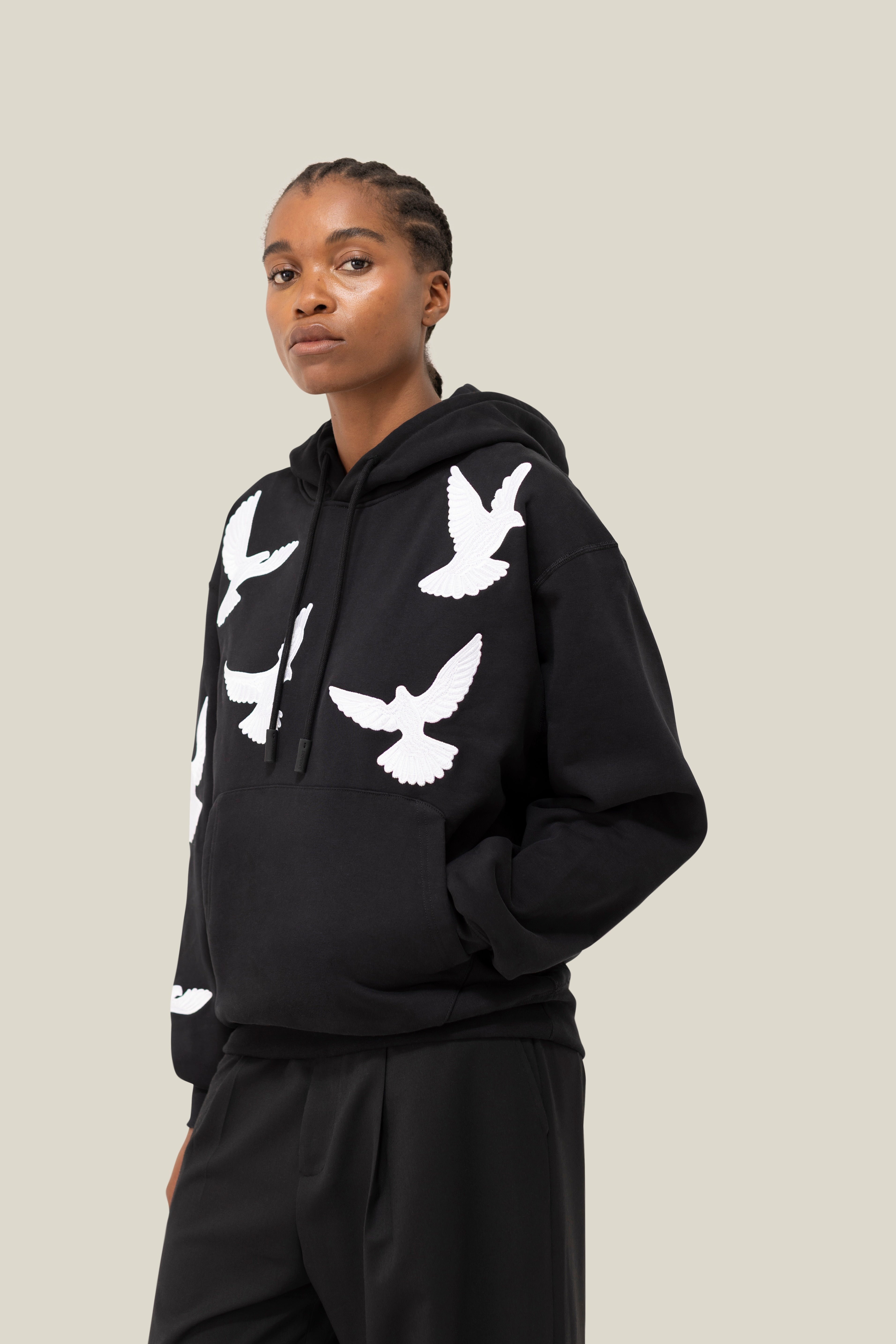 Flying Doves Hooded Sweater