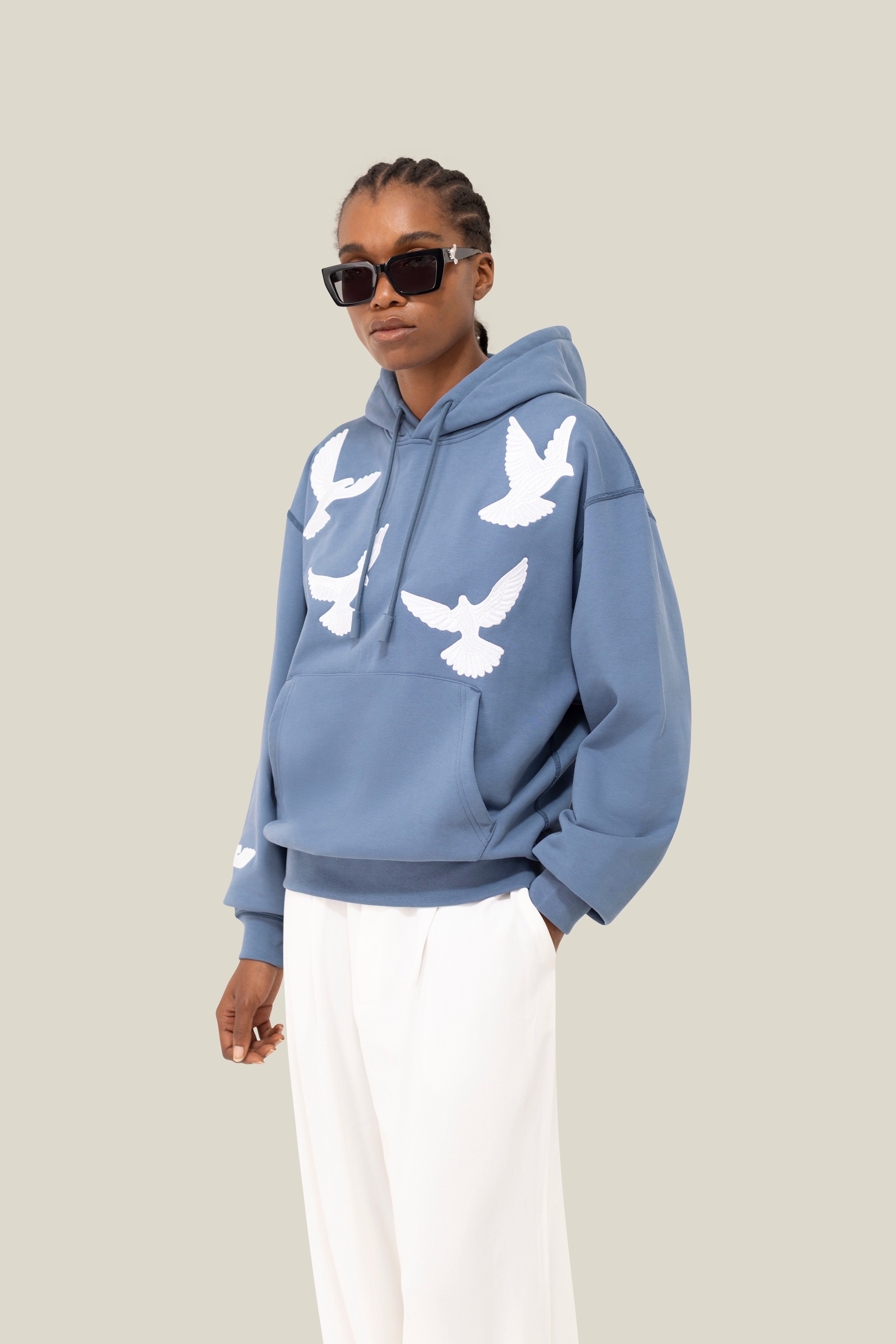 Flying Doves Hooded Sweater