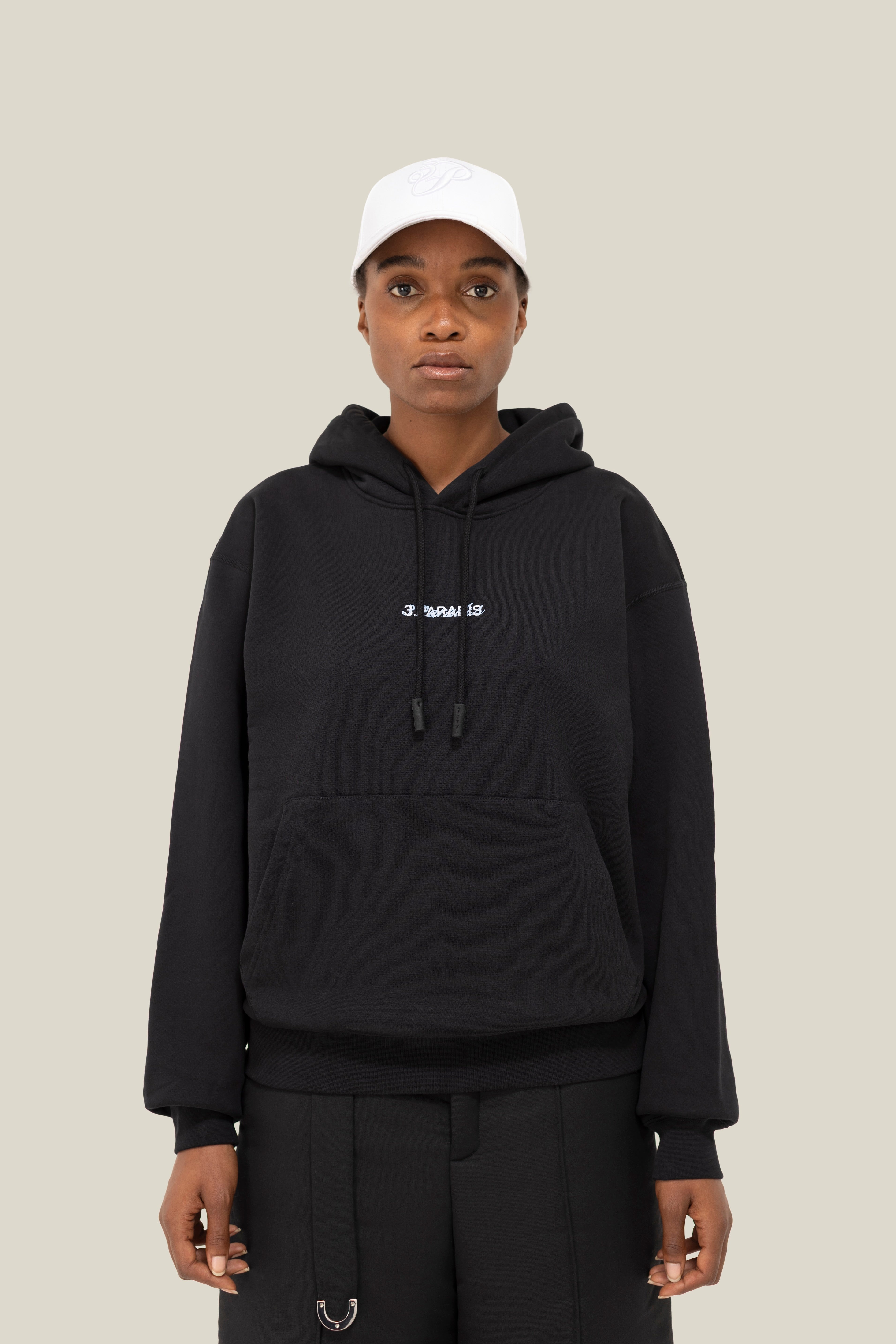 3.PARADIS Double Logo Hooded Sweater