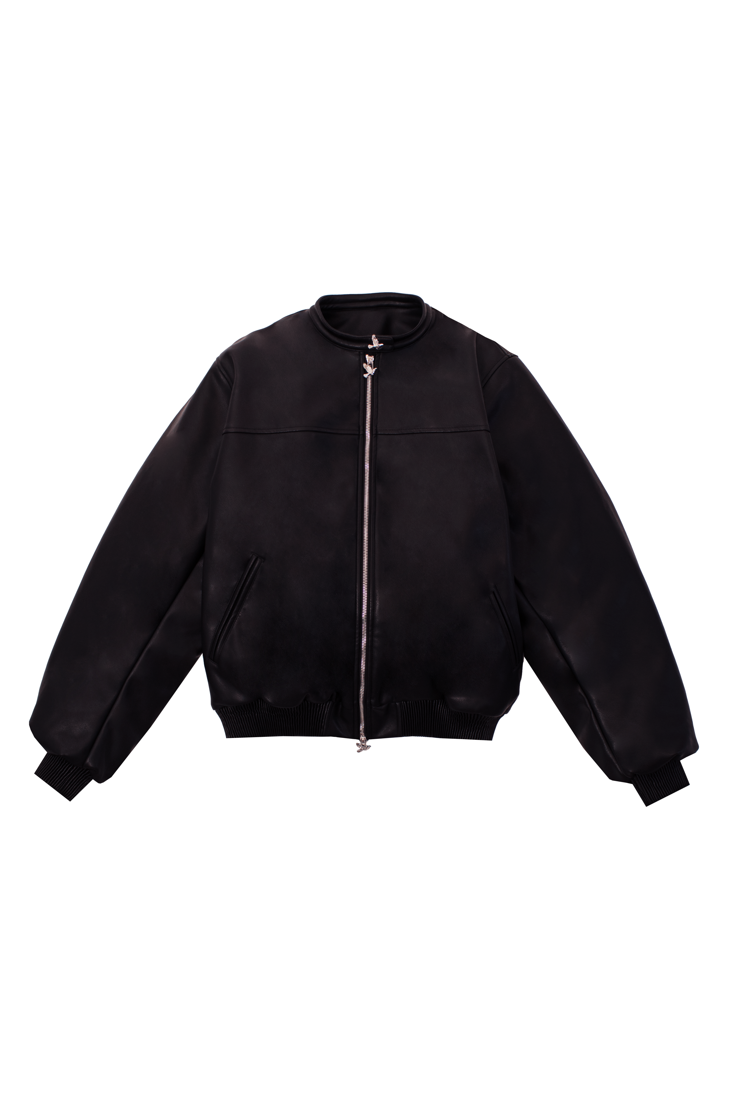 MIRO VEGAN LEATHER BOMBER JACKET
