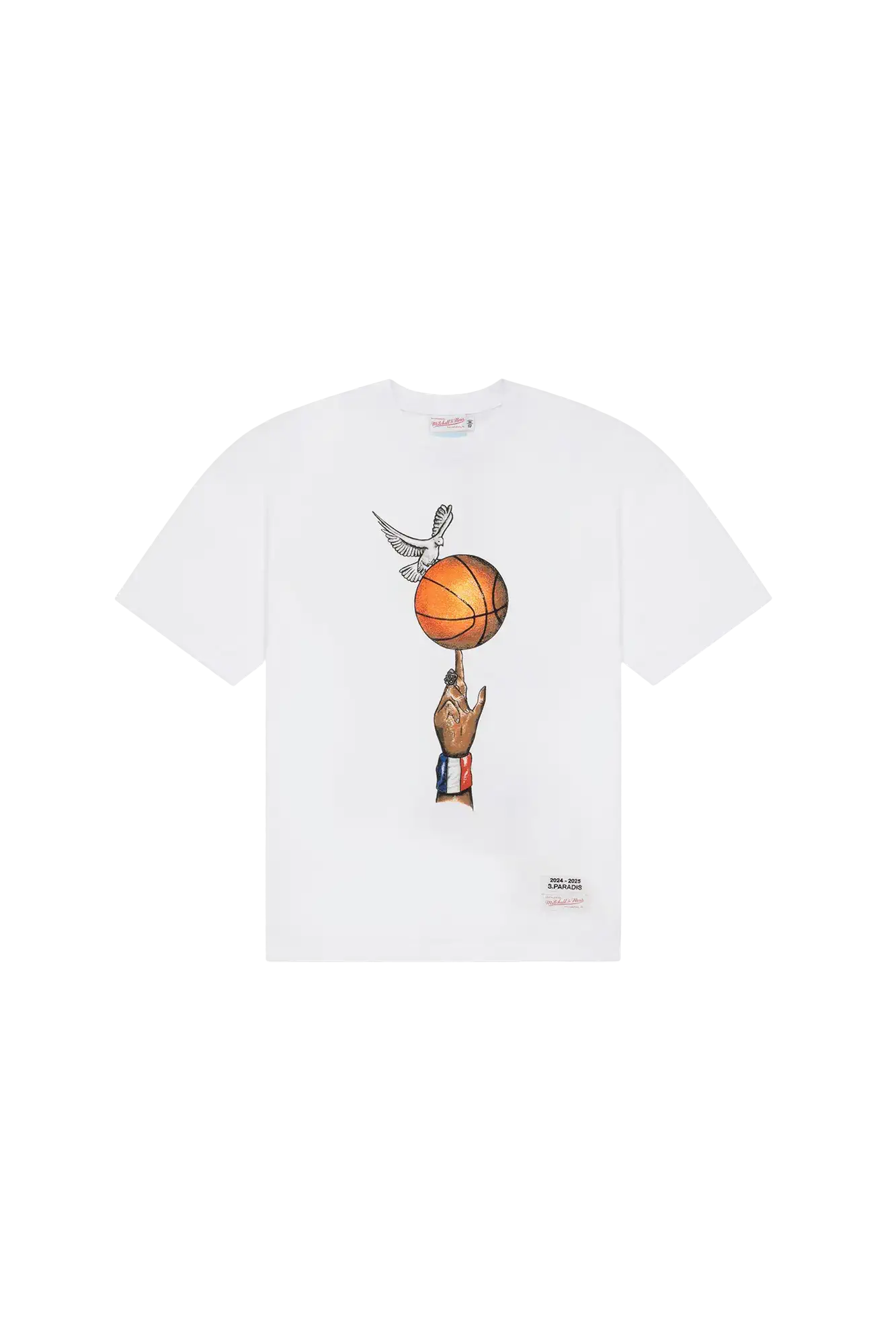 3.PARADIS, Mitchell & Ness and The NBA : Graphic Ball T-Shirt