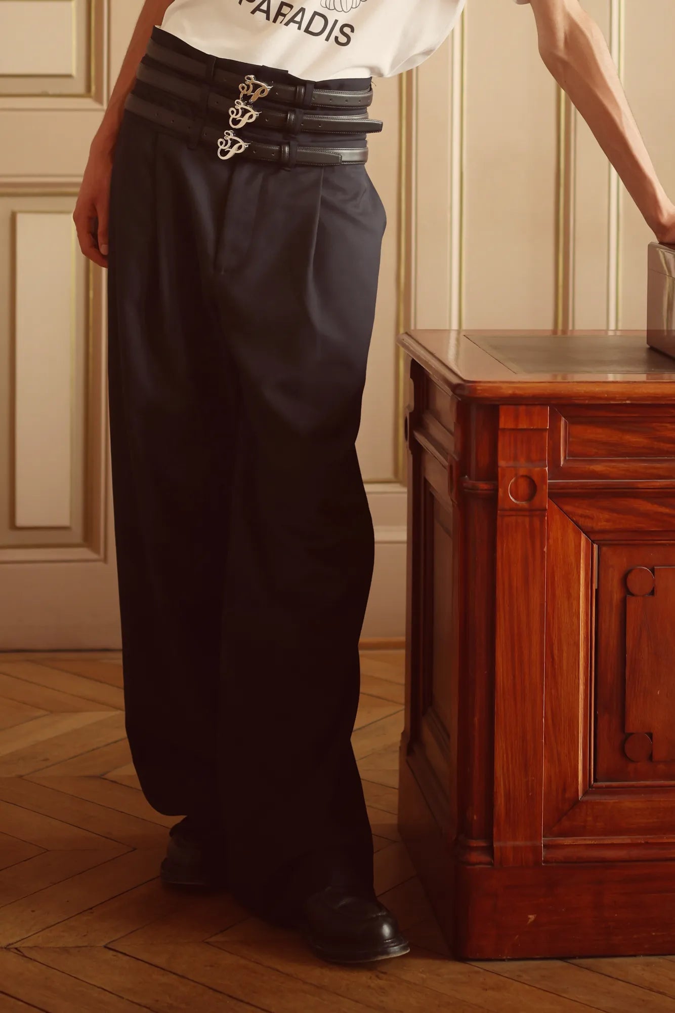 TRIPLE WAIST TAILORED TROUSERS