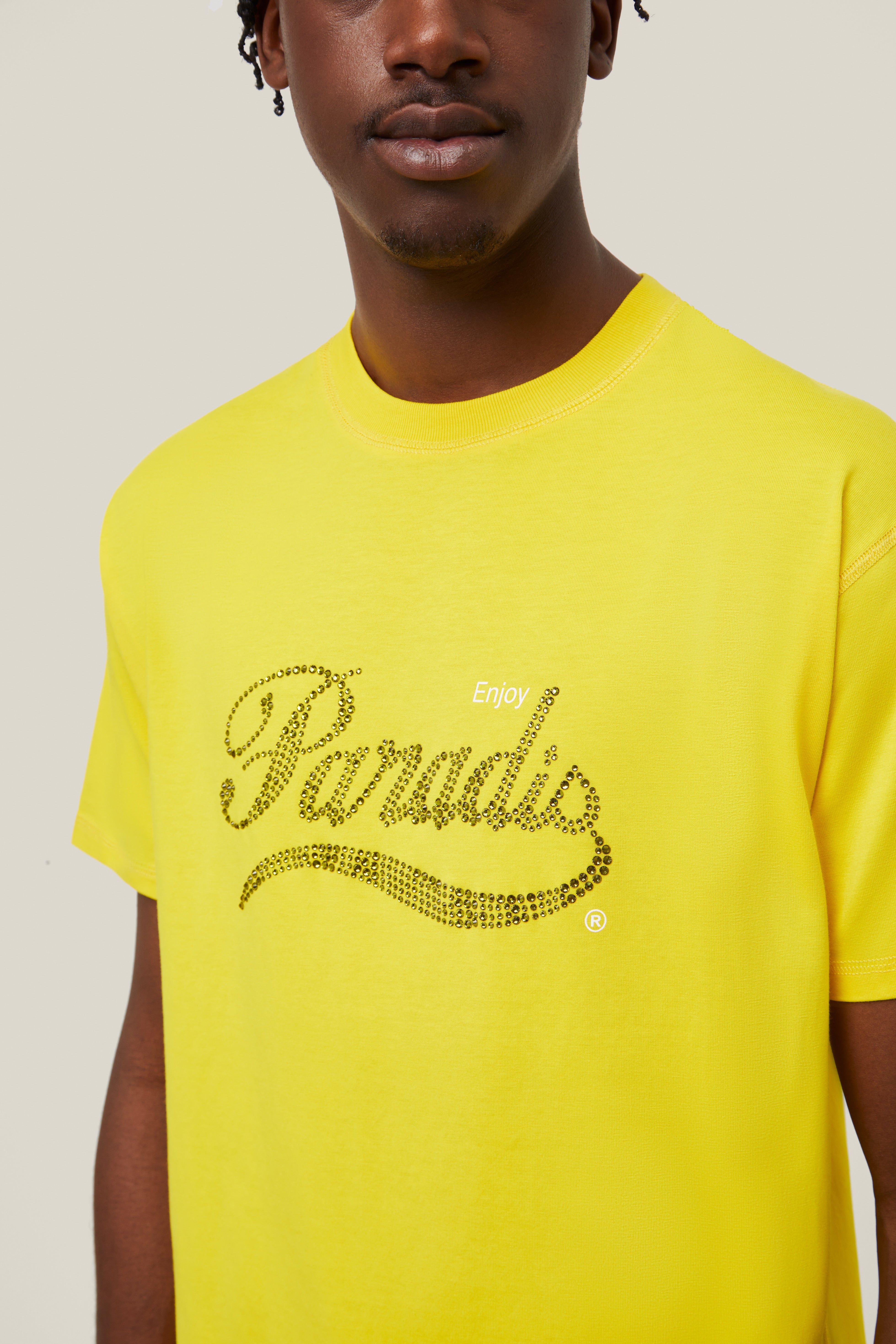 "Enjoy Paradis" Crystal Rhinestone T-Shirt