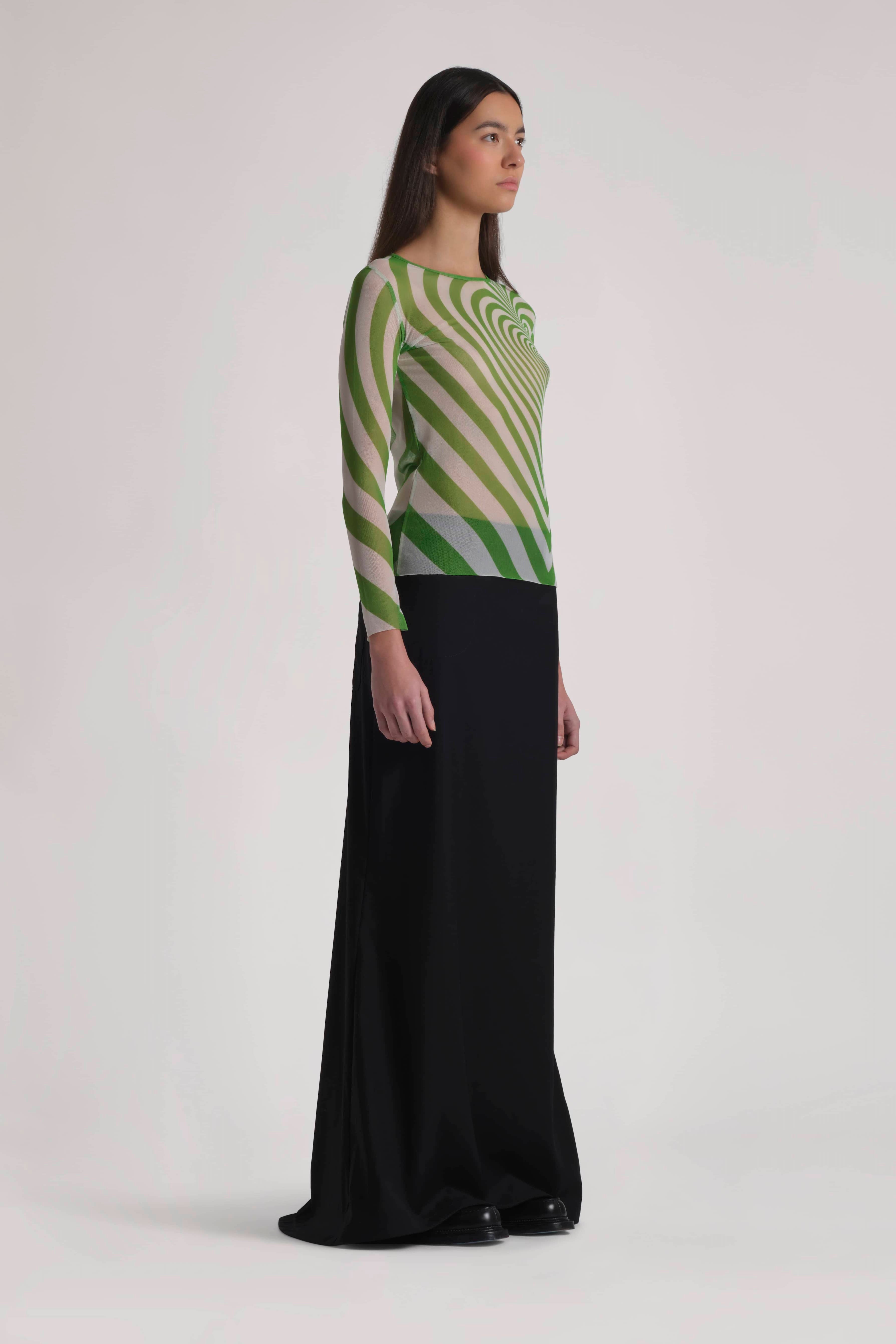 Infinite Heart Mesh Top