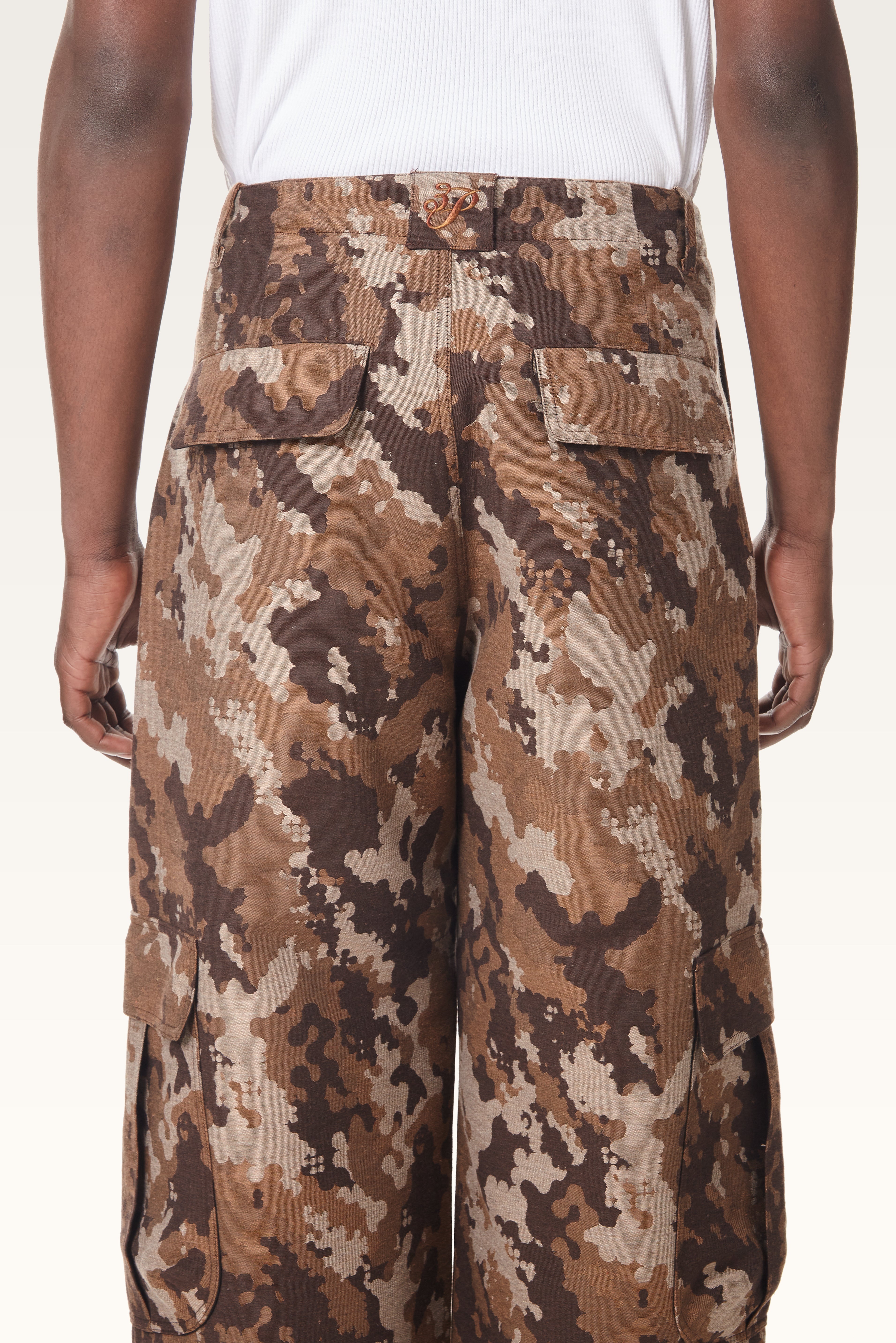Jacquard Dove-Camo Cargo Pants