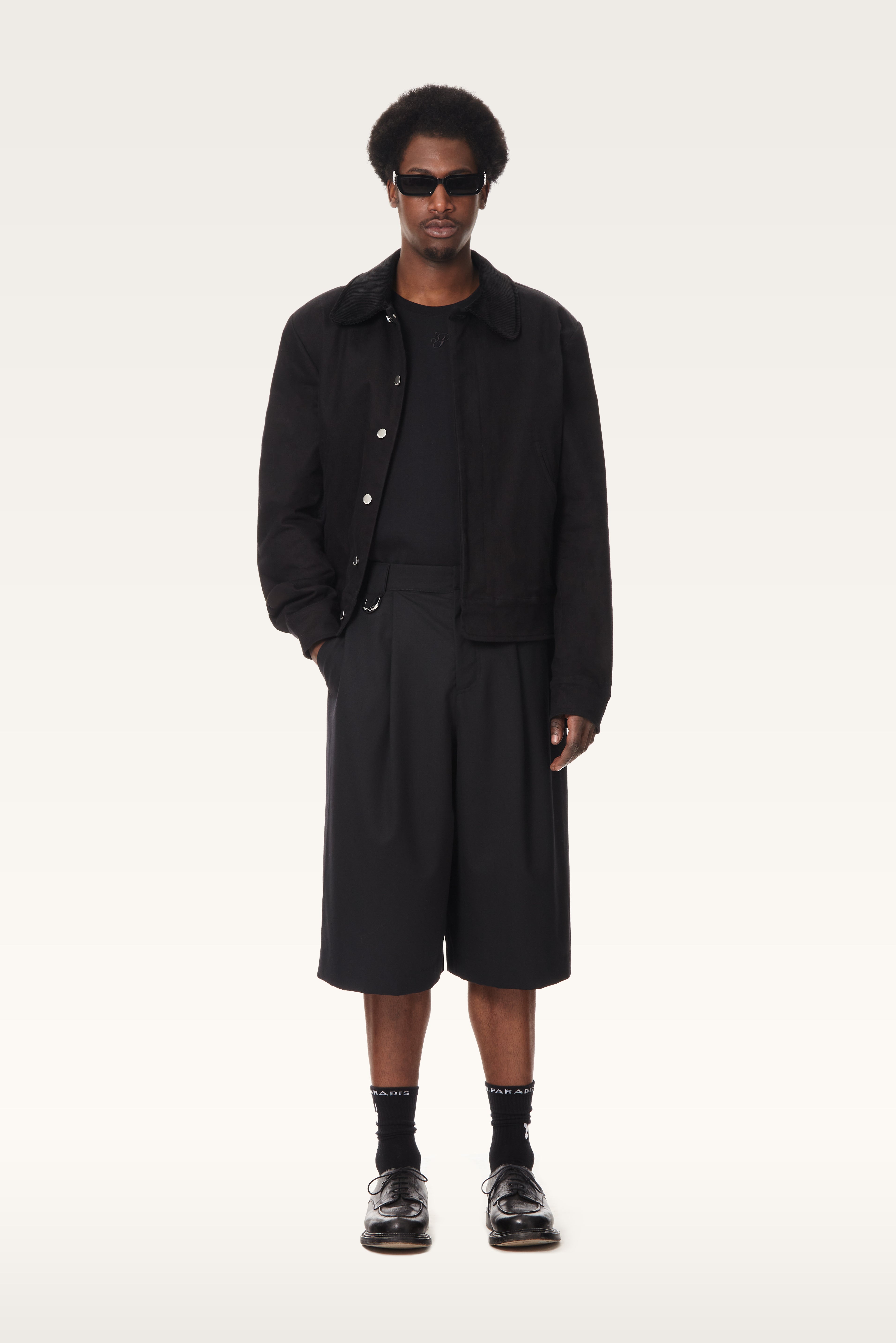 Wool Gabardine Tailored Shorts