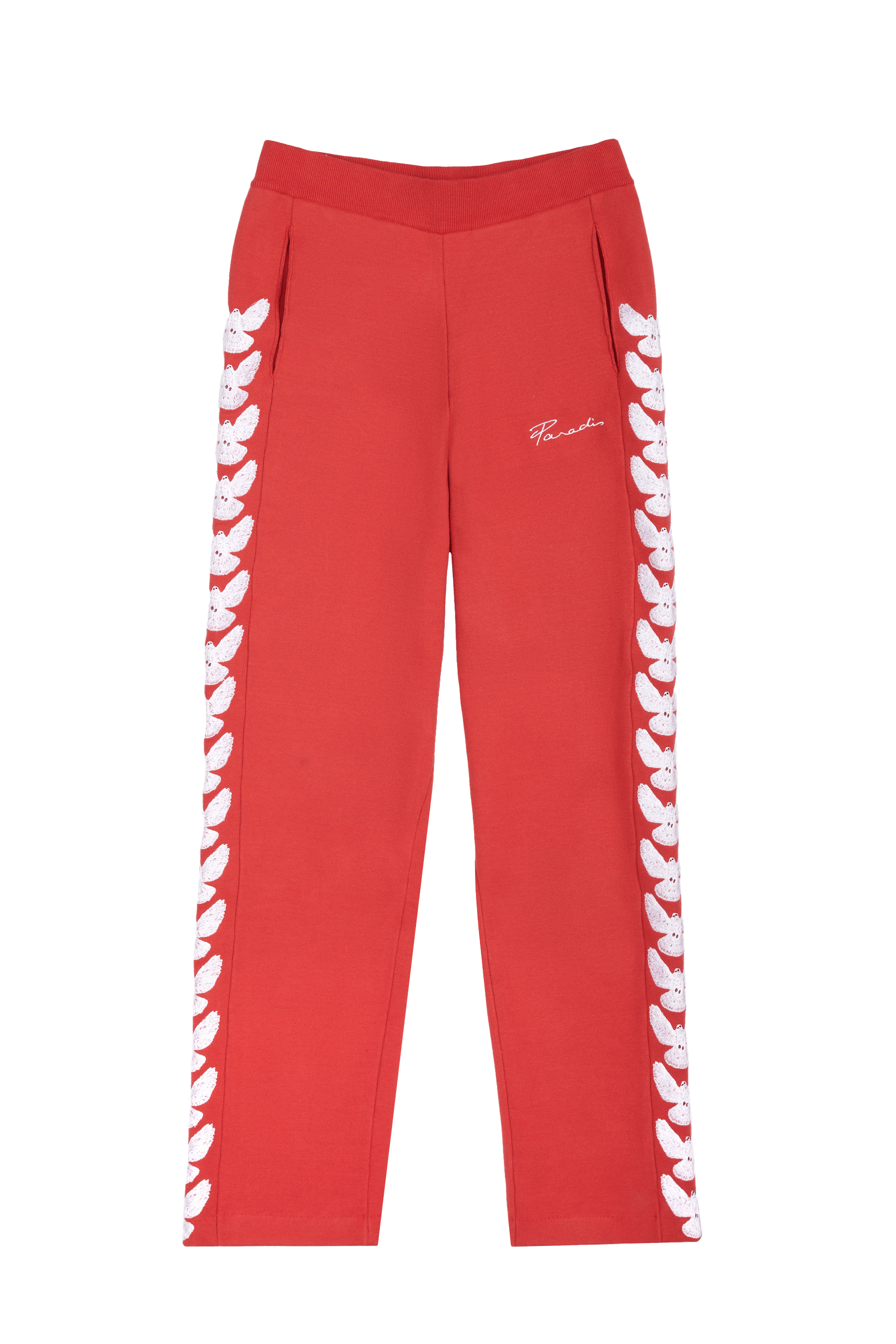 UNITY DOVES RED TRACK PANTS