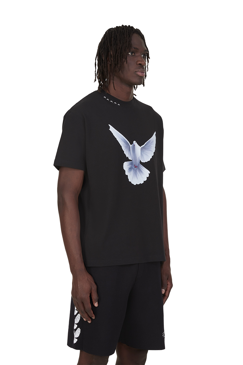 FLYING DOVE BLACK T-SHIRT