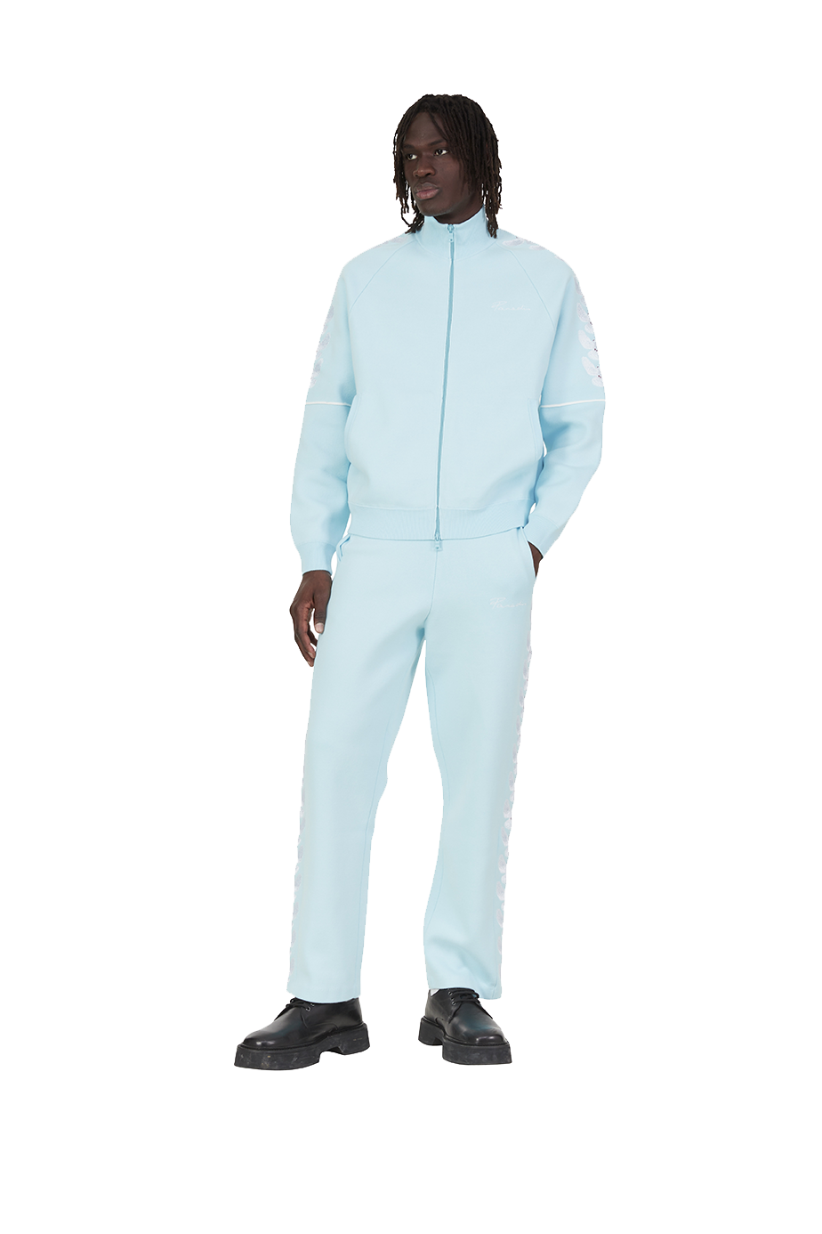 UNITY SKY BLUE KNIT TRACK JACKET