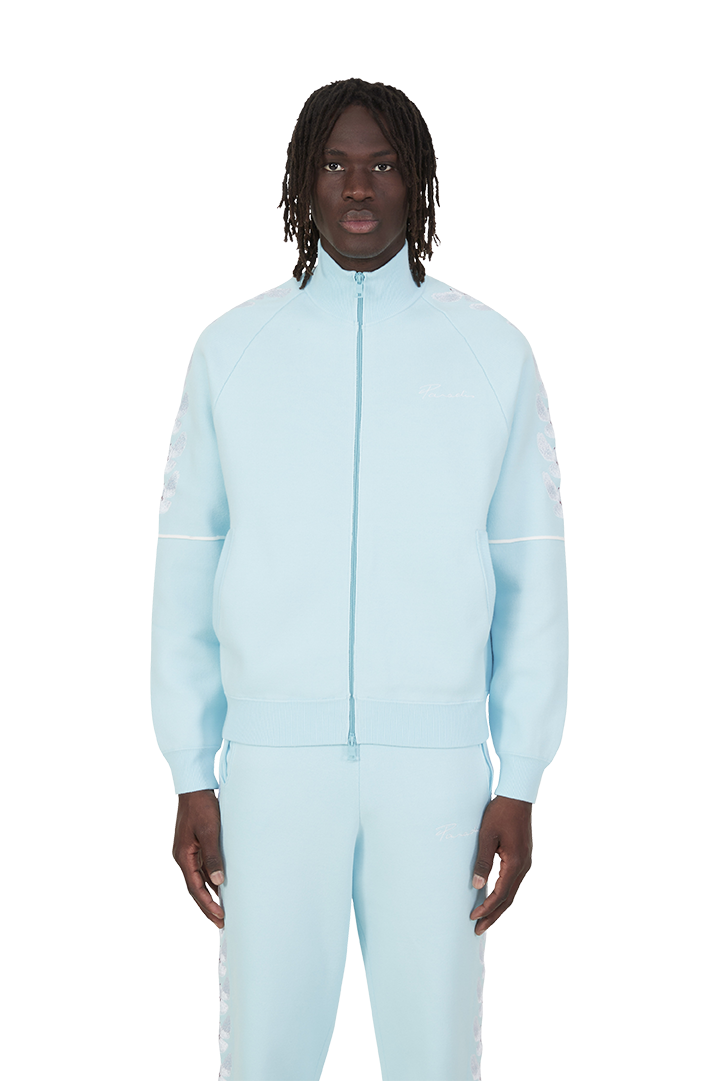 UNITY SKY BLUE KNIT TRACK JACKET