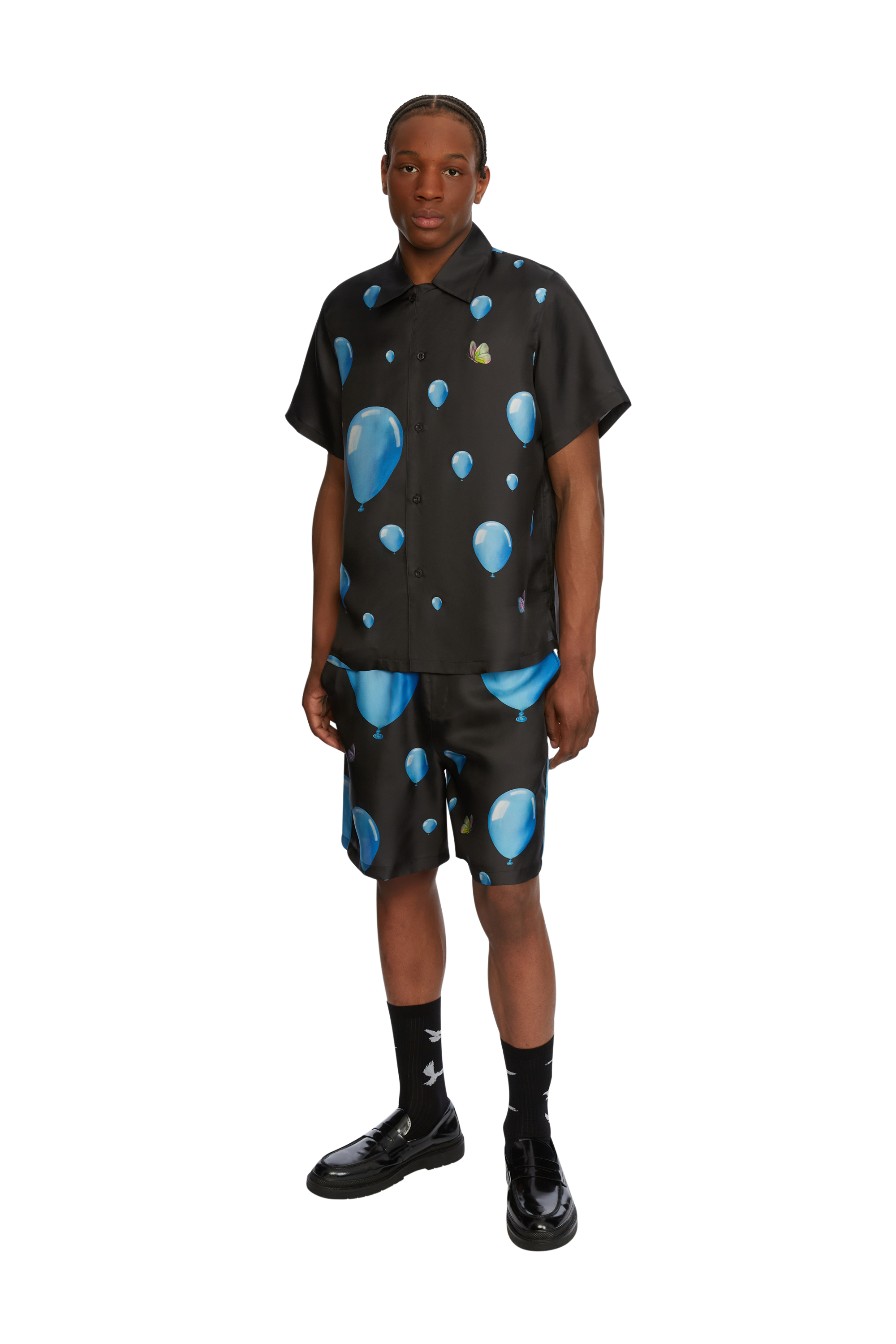 Dreaming Balloons Shorts in Silk