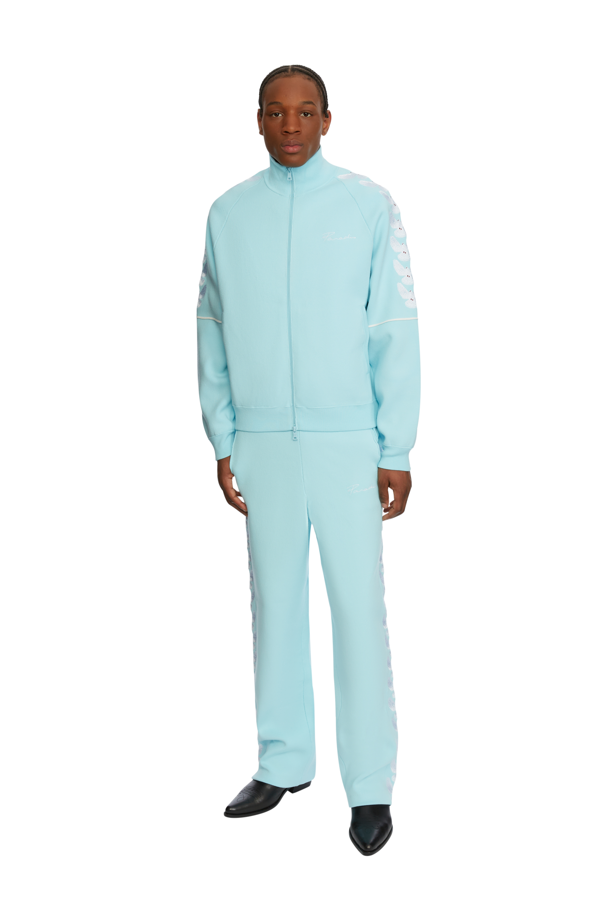 UNITY SKY BLUE KNIT TRACK PANTS