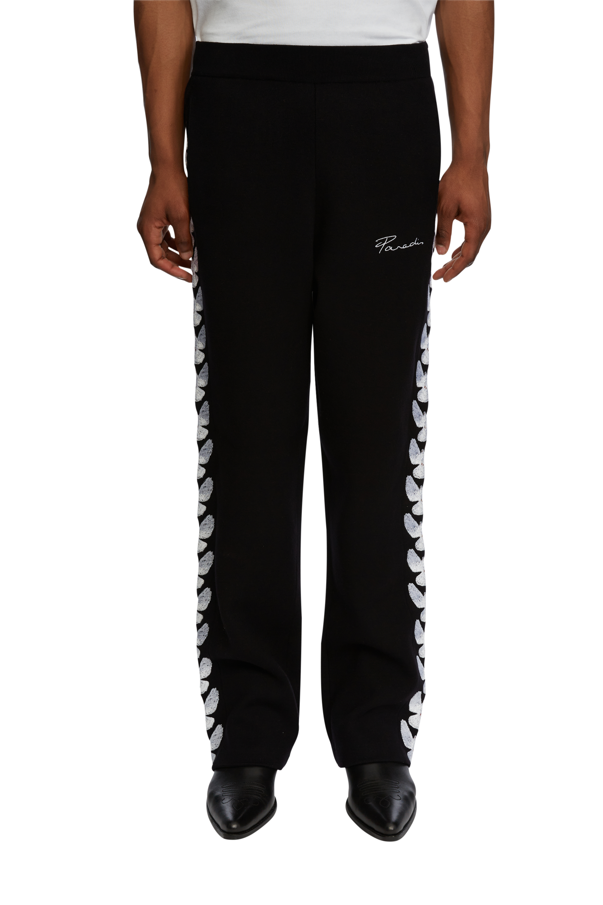 UNITY BLACK KNIT TRACK PANTS