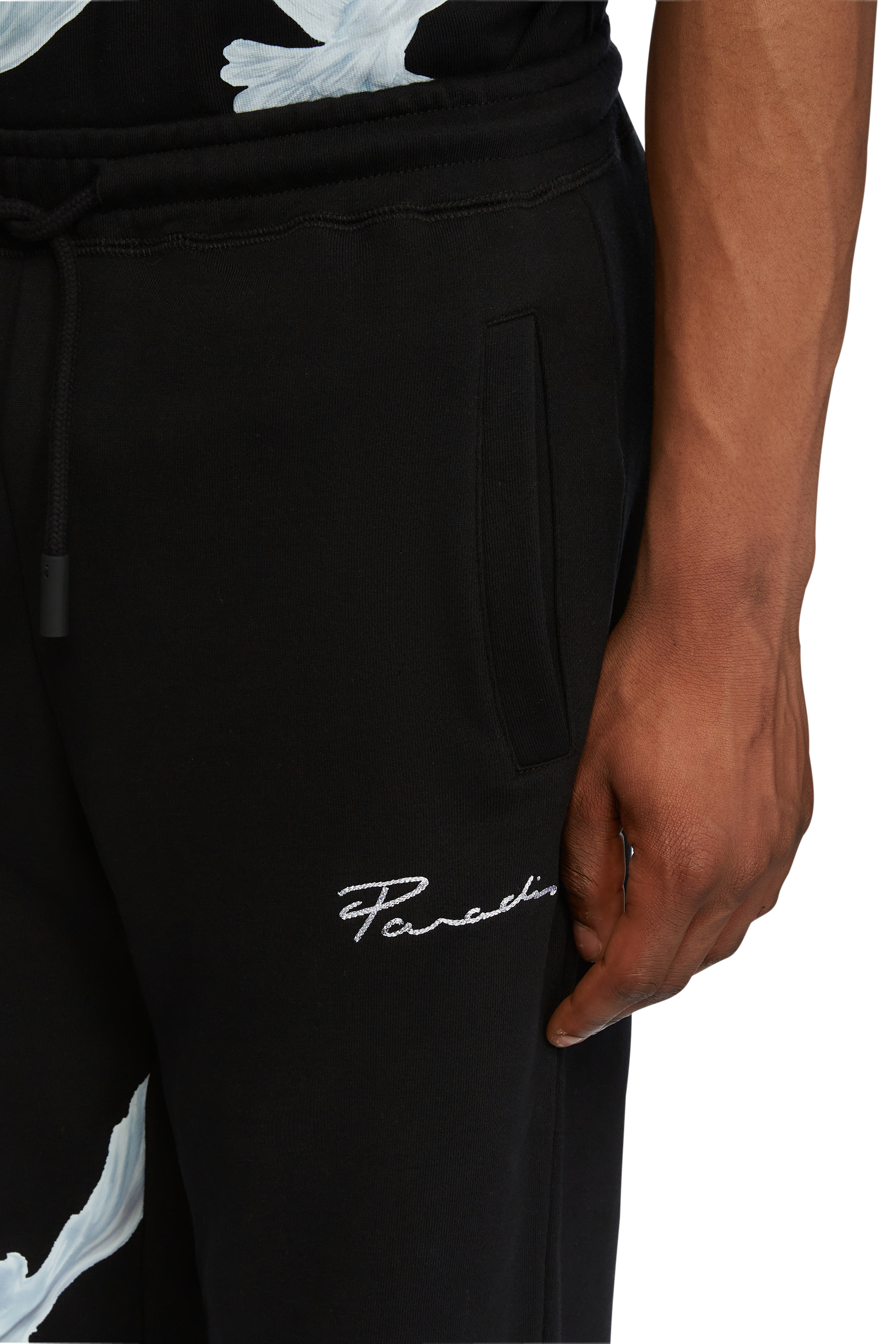 SINGING DOVES BLACK LOUNGE PANTS