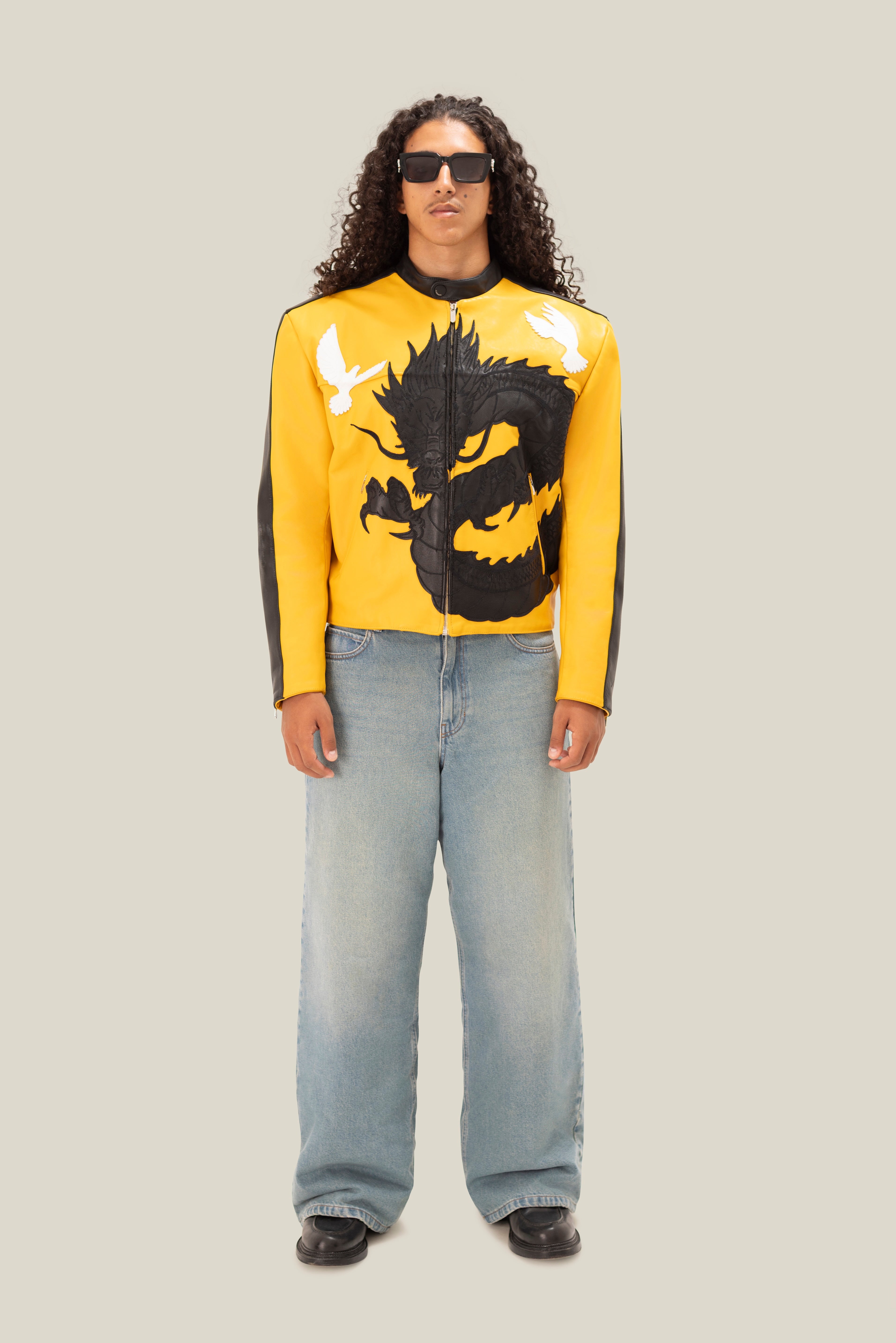 3.PARADIS x BRUCE LEE: Leather Jacket