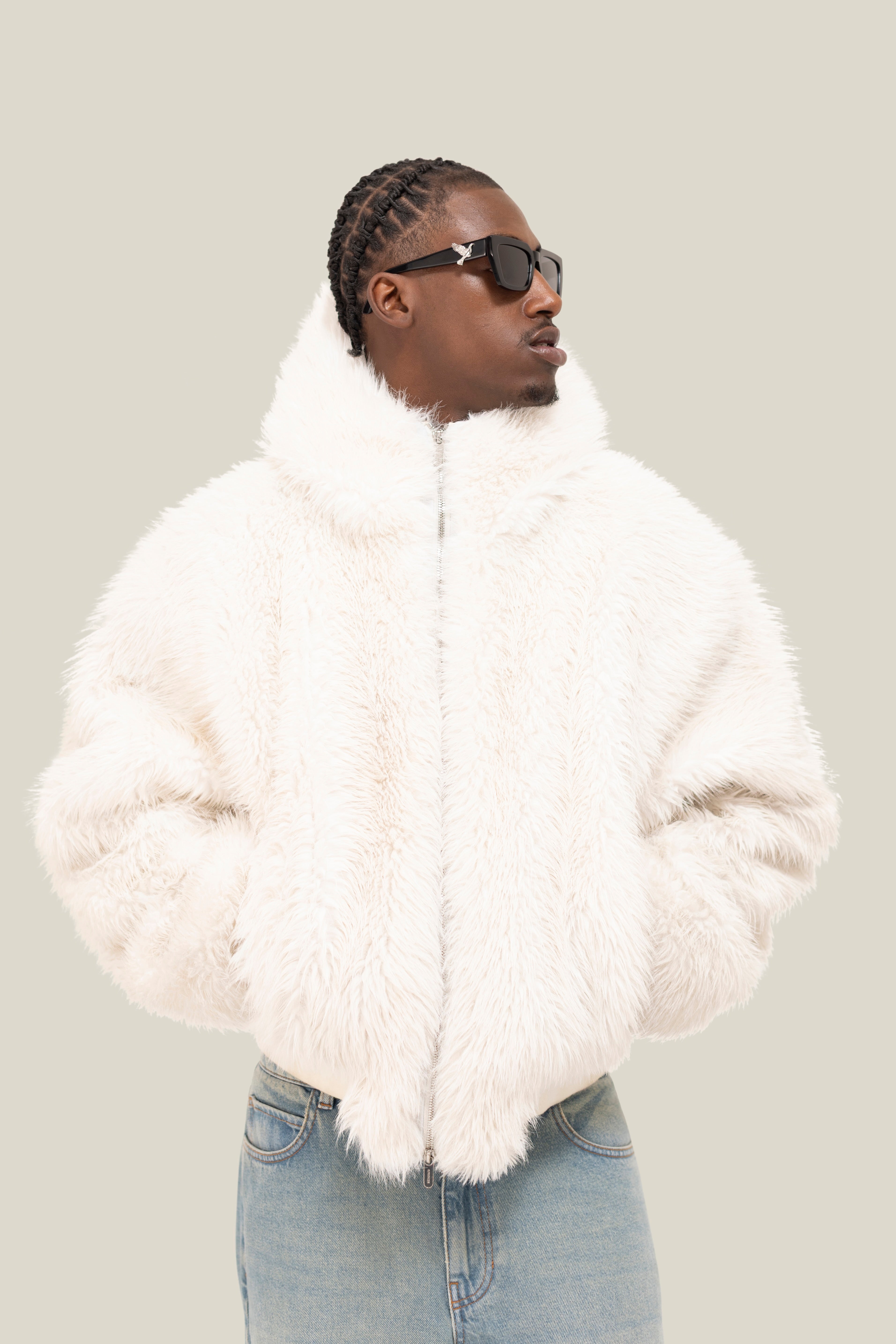 ジャケット・アウター NOTREemor wave silhouette fluffy coat Snowman Fur Jacket