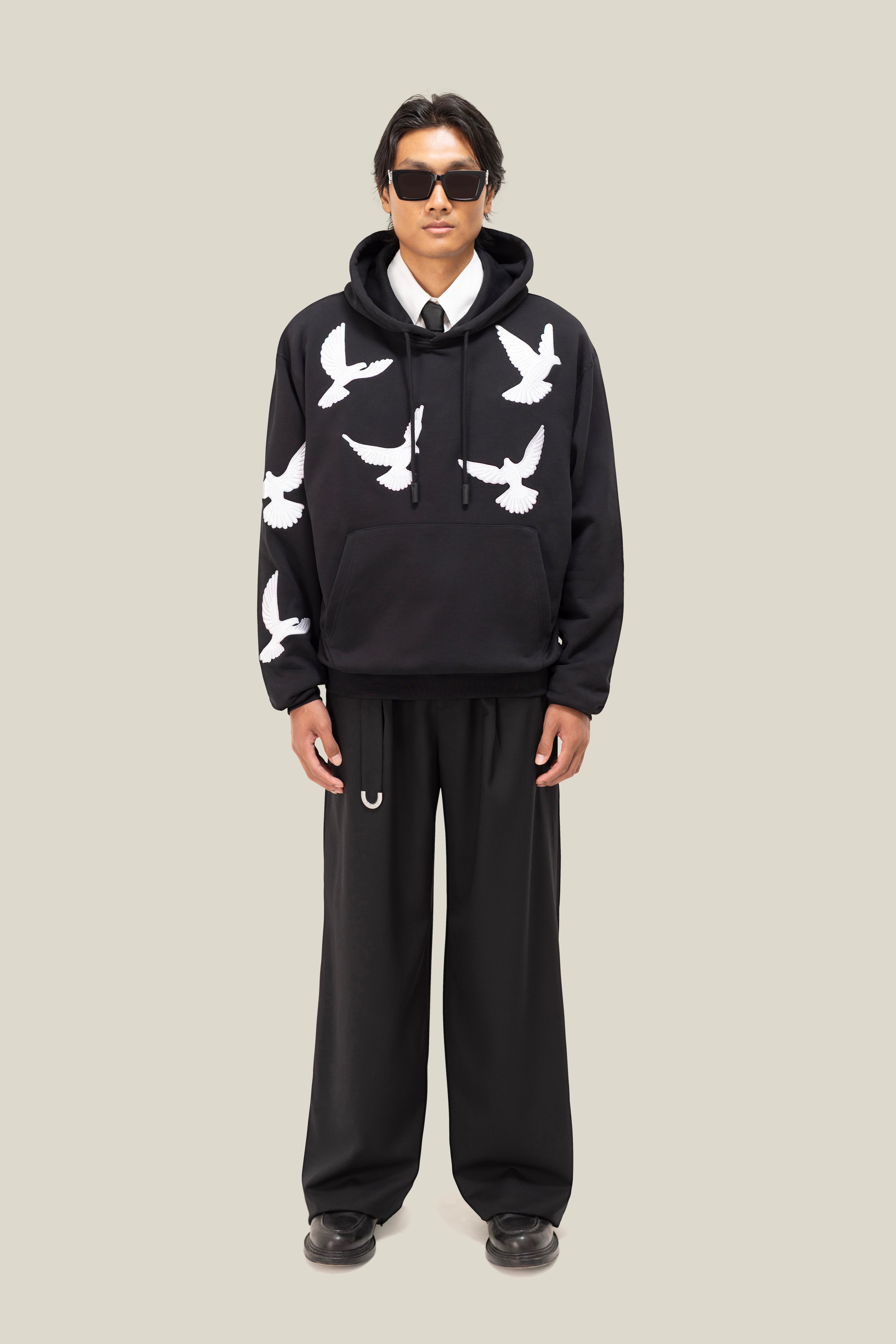 Flying Doves Hooded Sweater