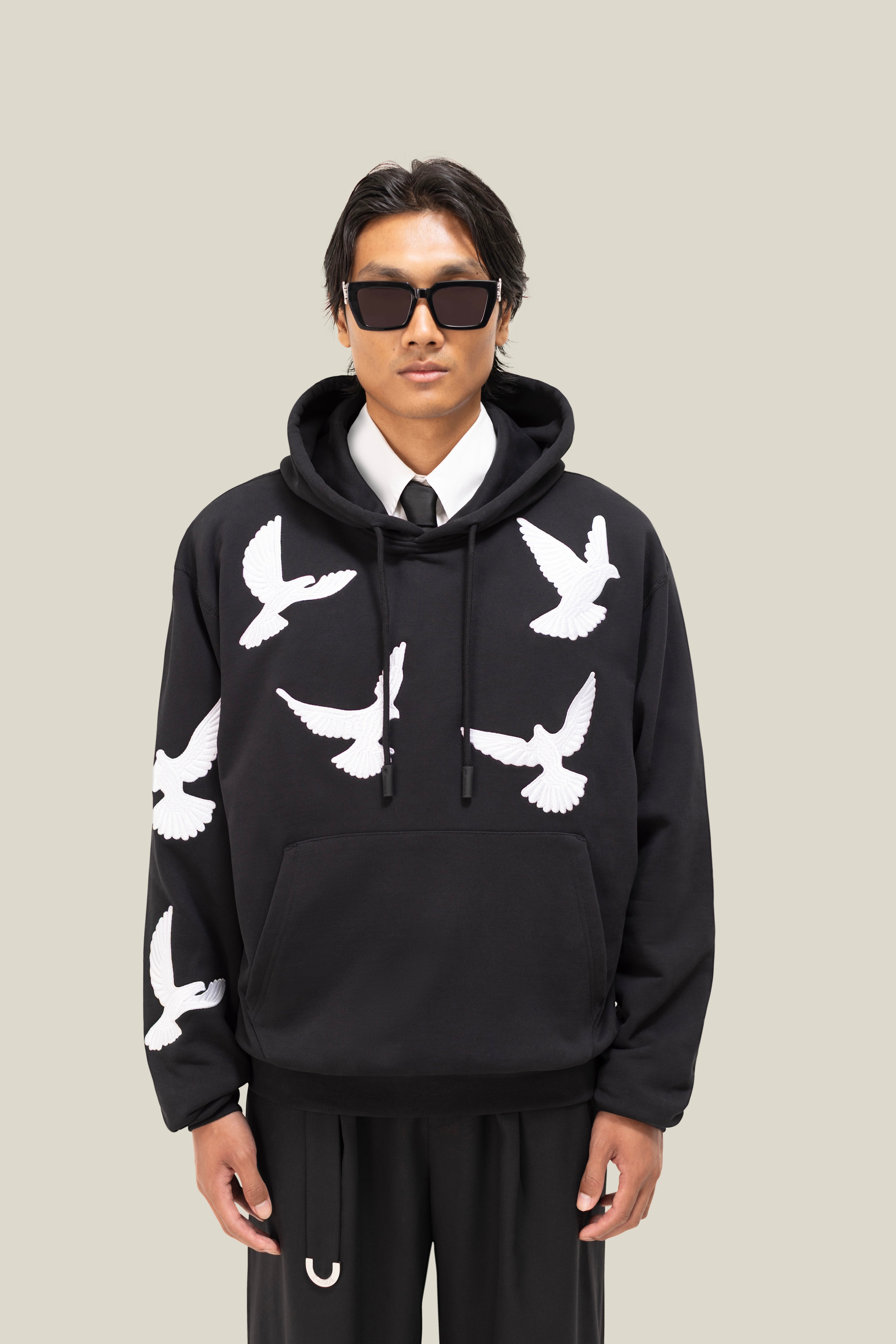 Flying Doves Hooded Sweater