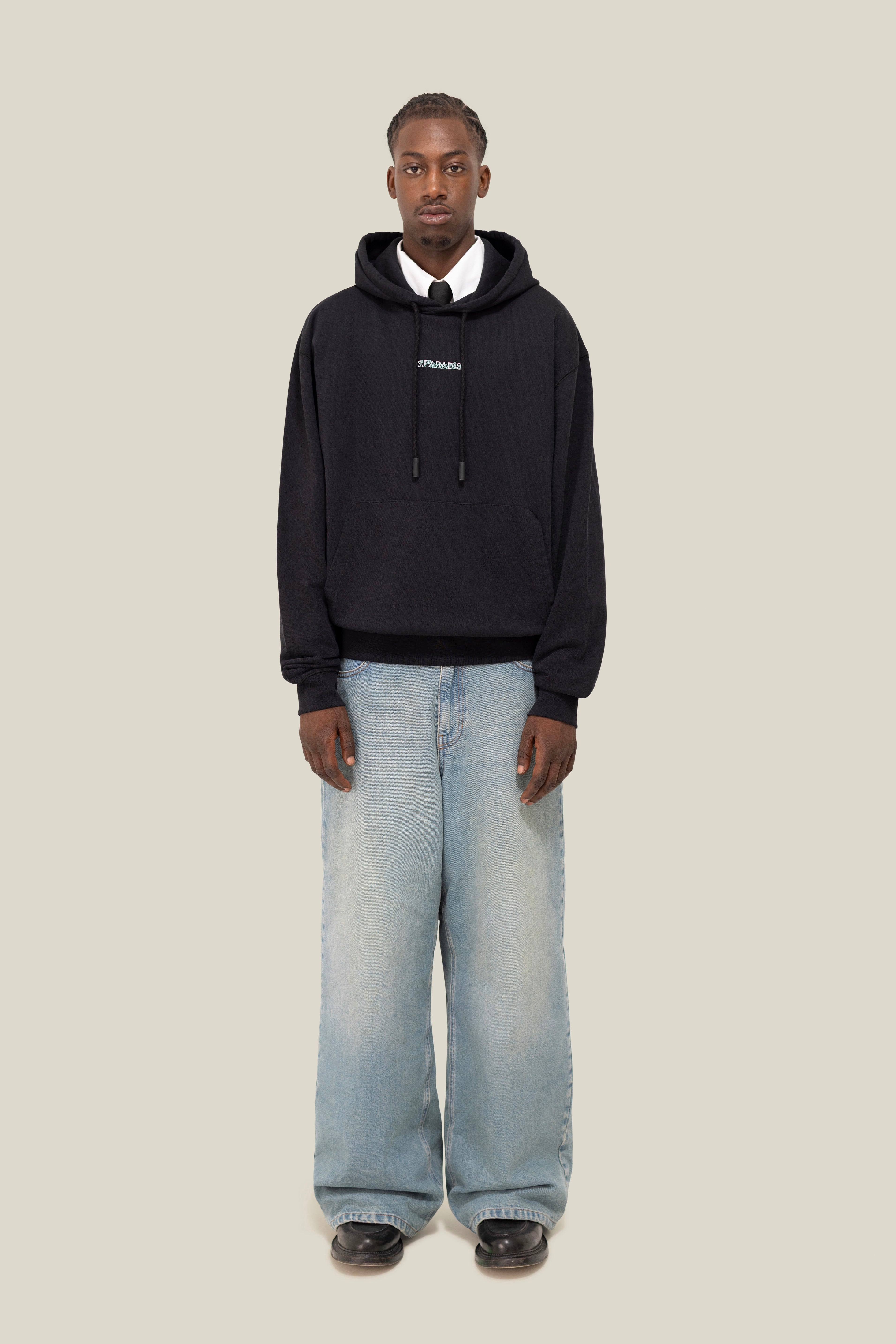 3.PARADIS Double Logo Hooded Sweater