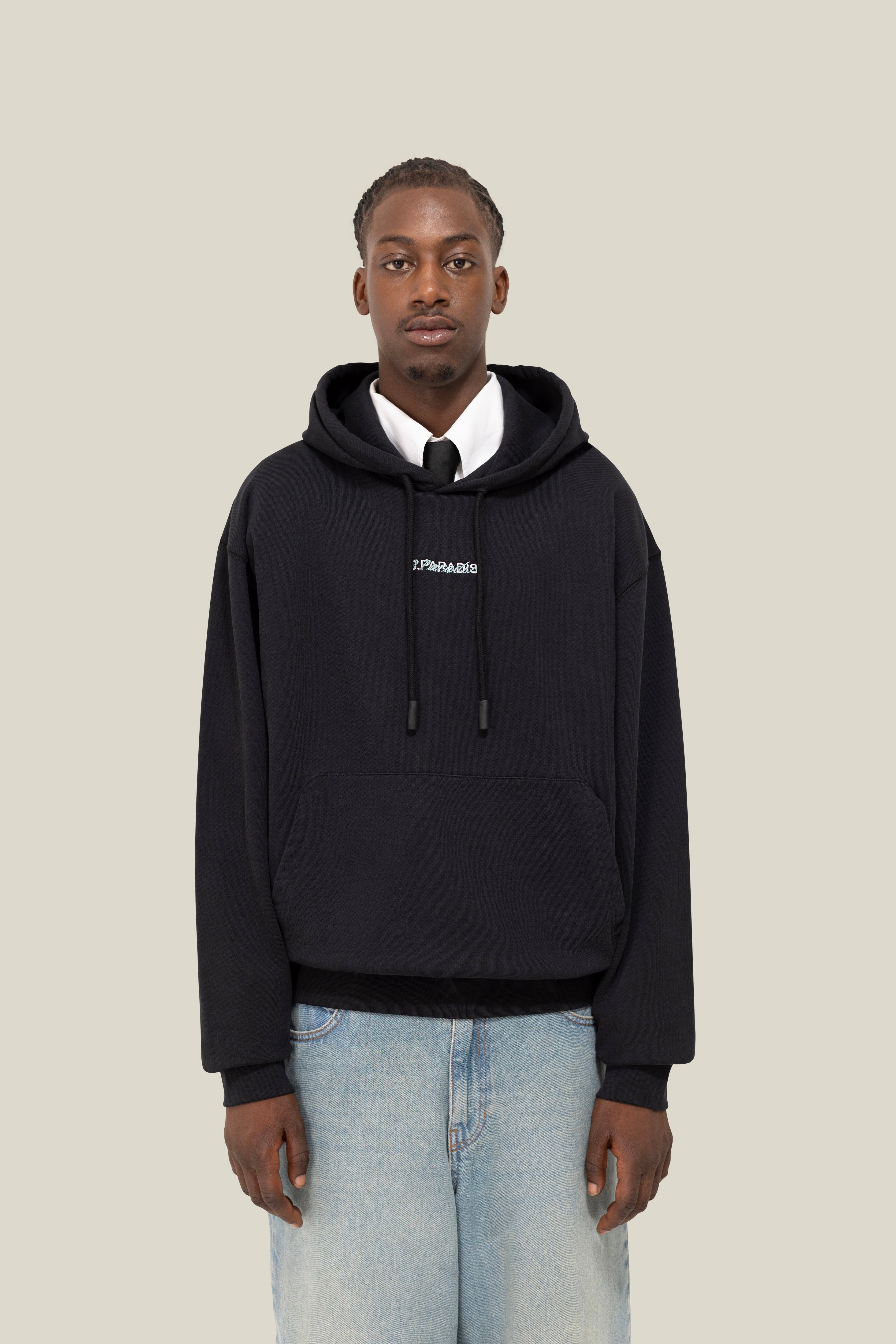 3.PARADIS Double Logo Hooded Sweater