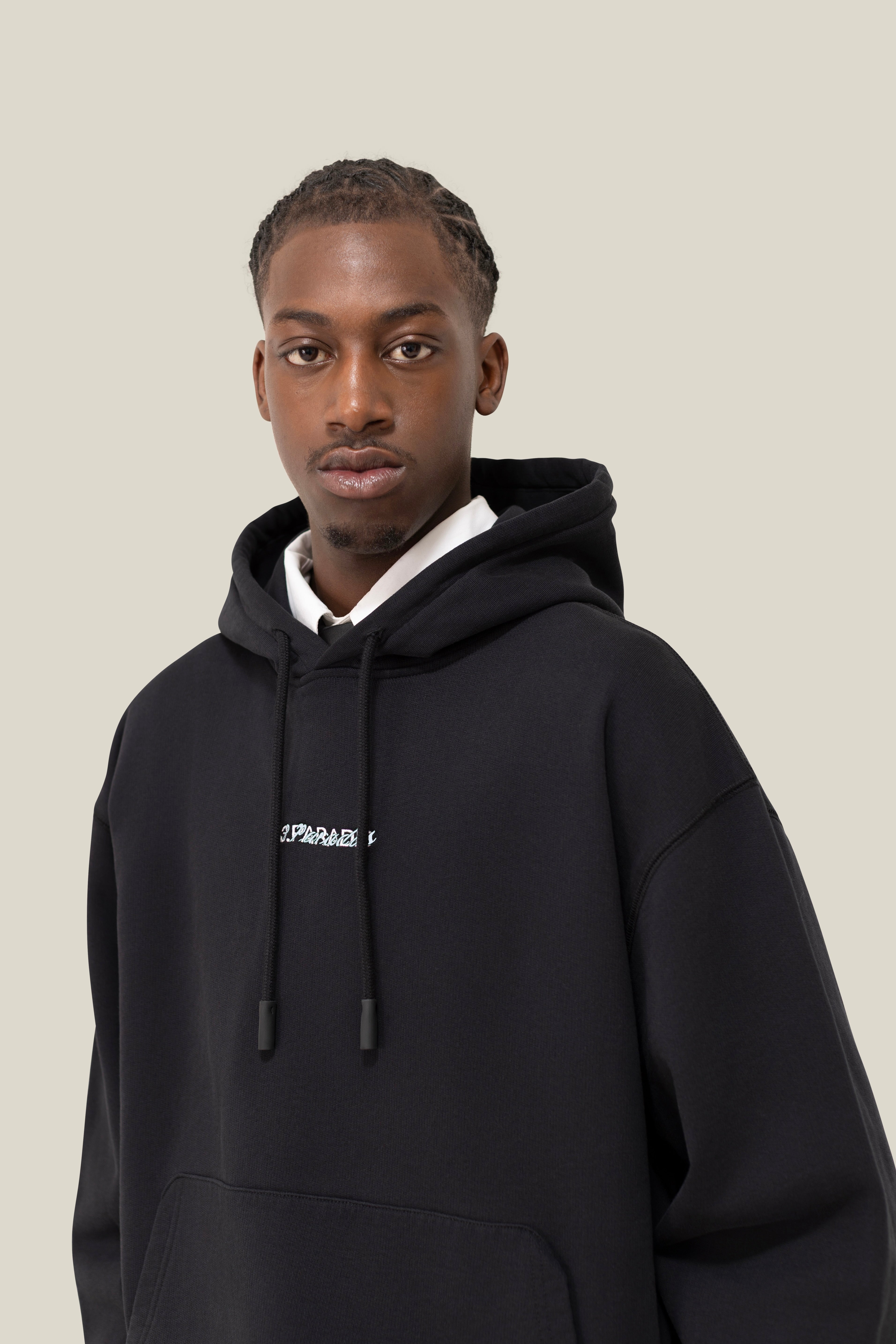 3.PARADIS Double Logo Hooded Sweater