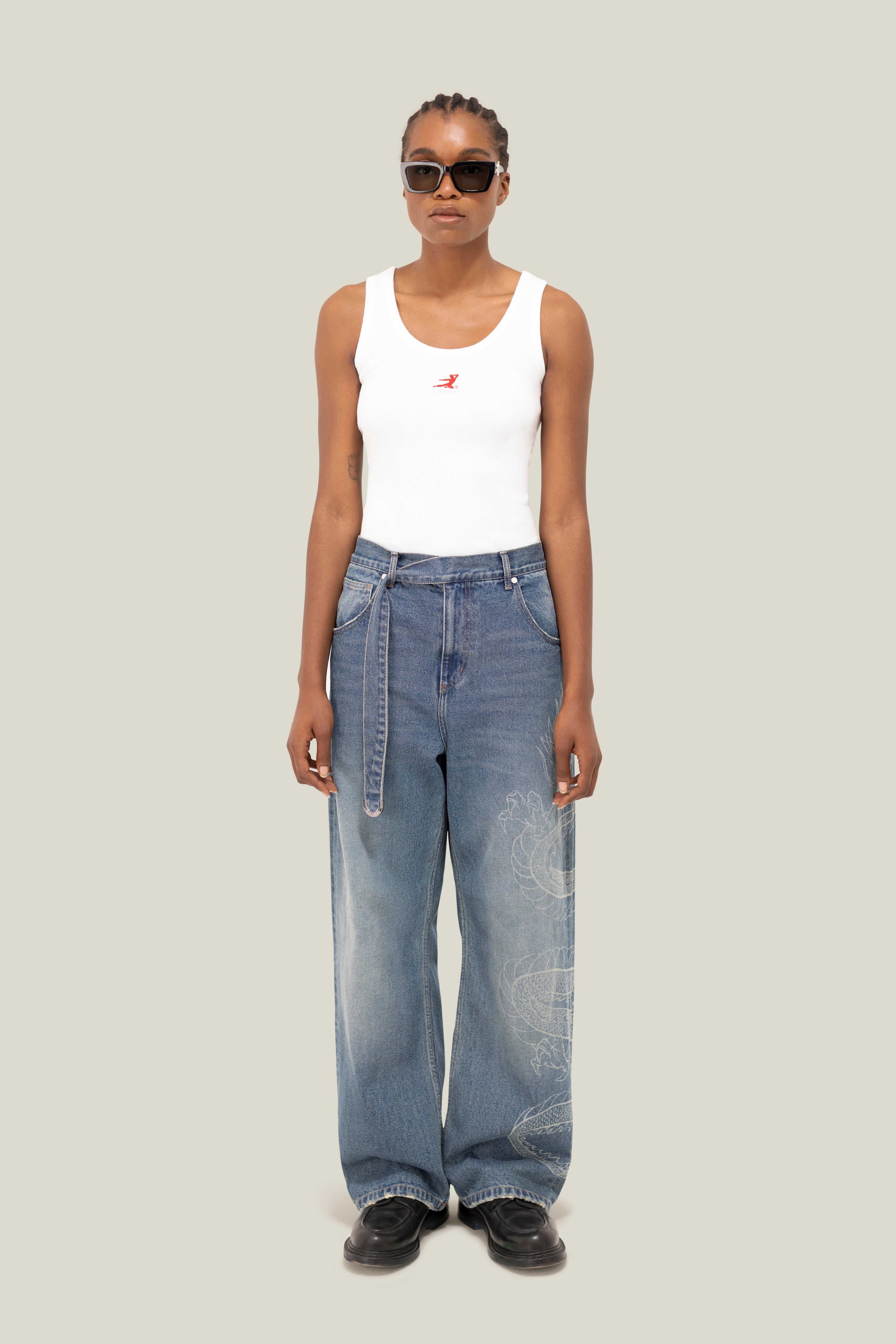 3.PARADIS x BRUCE LEE: Laser Print Jeans