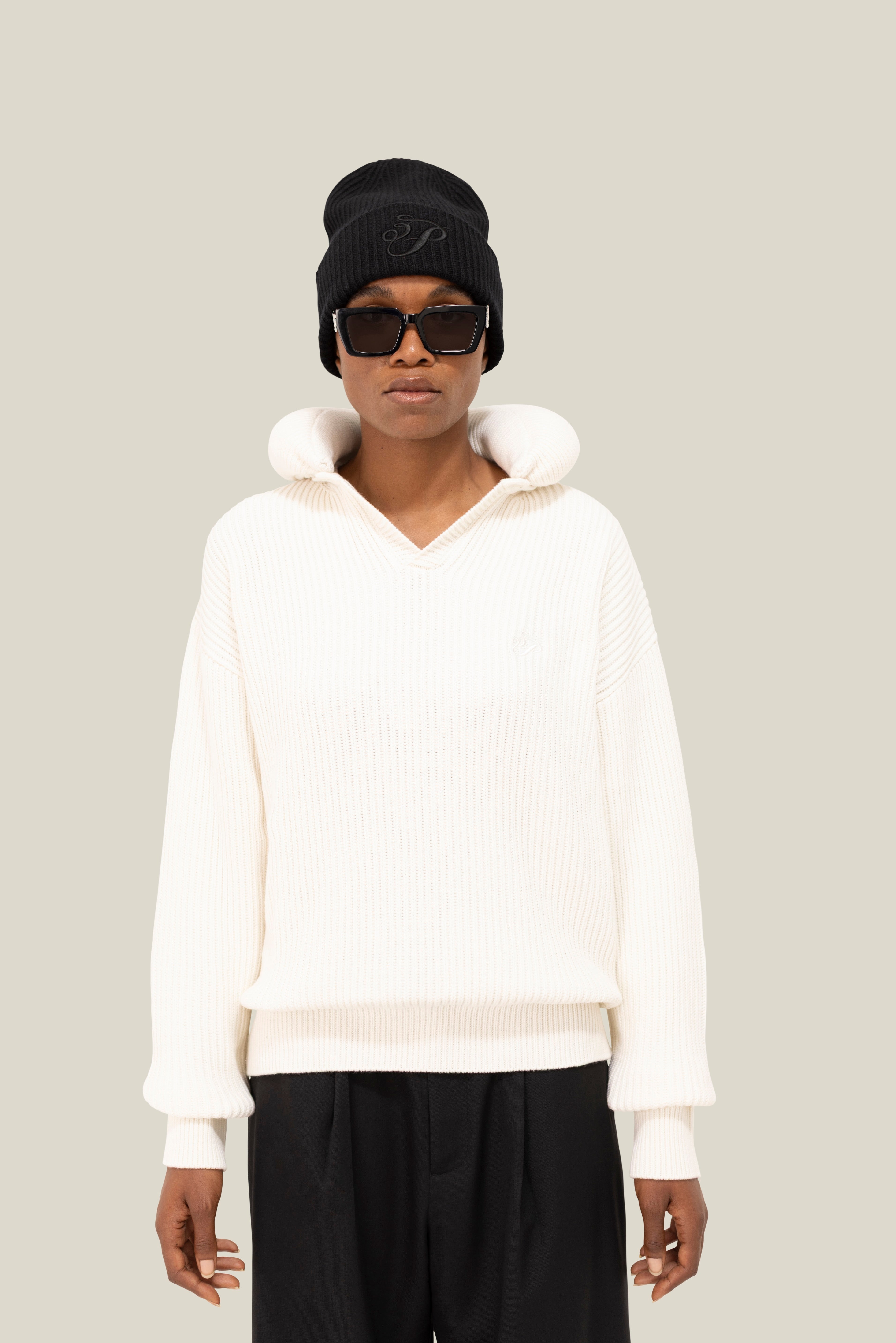 Pillow Neck Knit Sweater