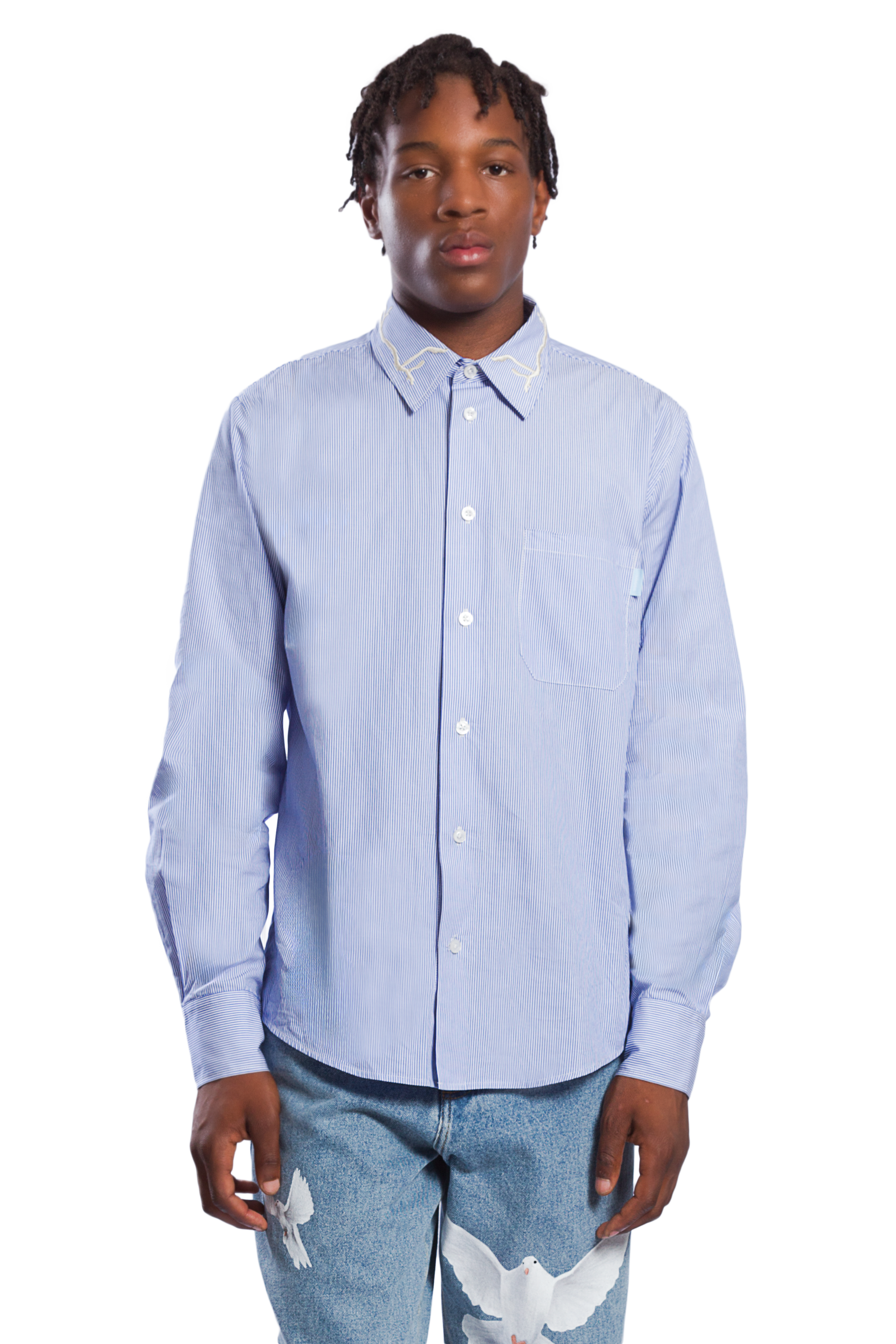 FAIE EMBROIDERY DETAIL SHIRT