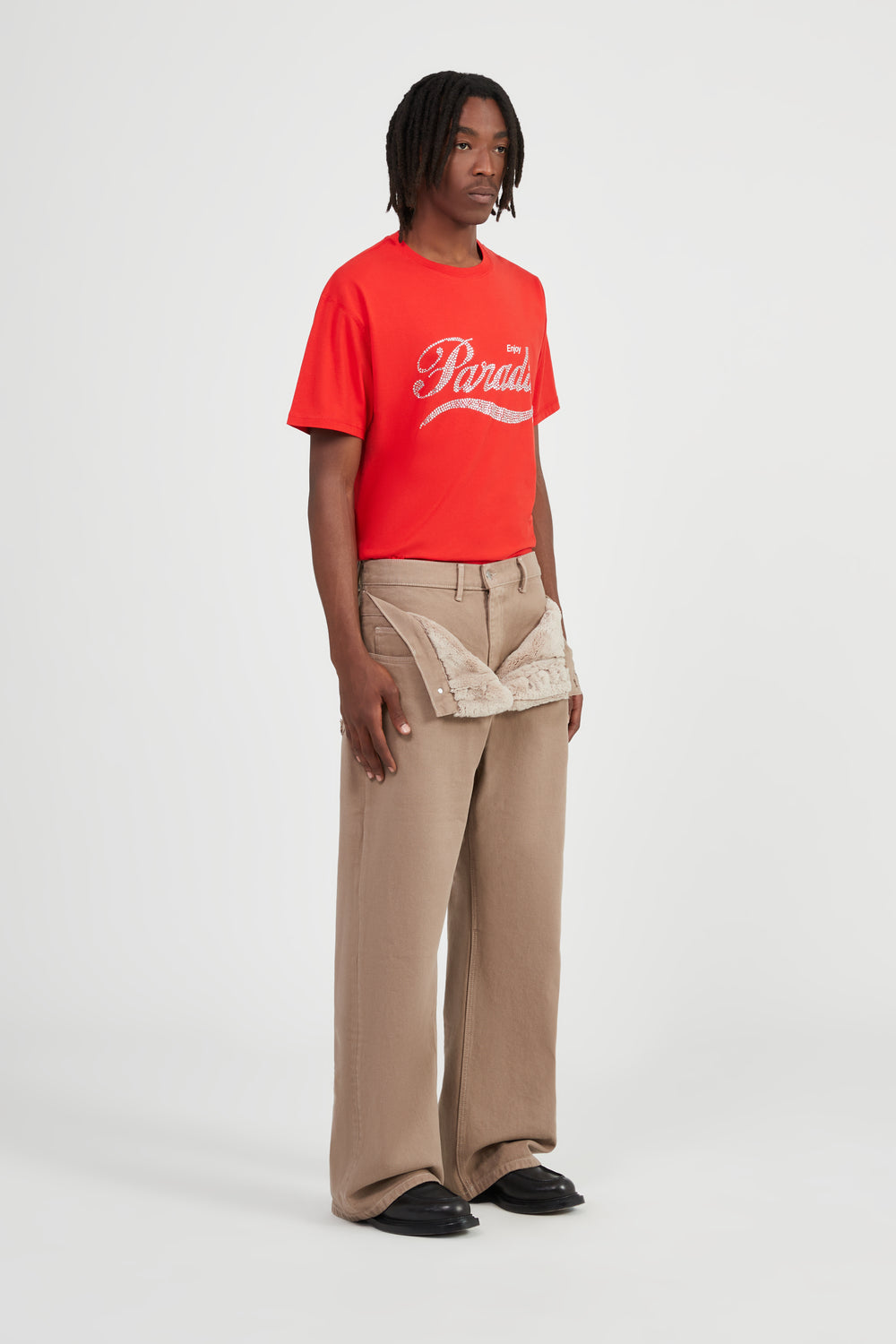 Double Waist Straight Jeans