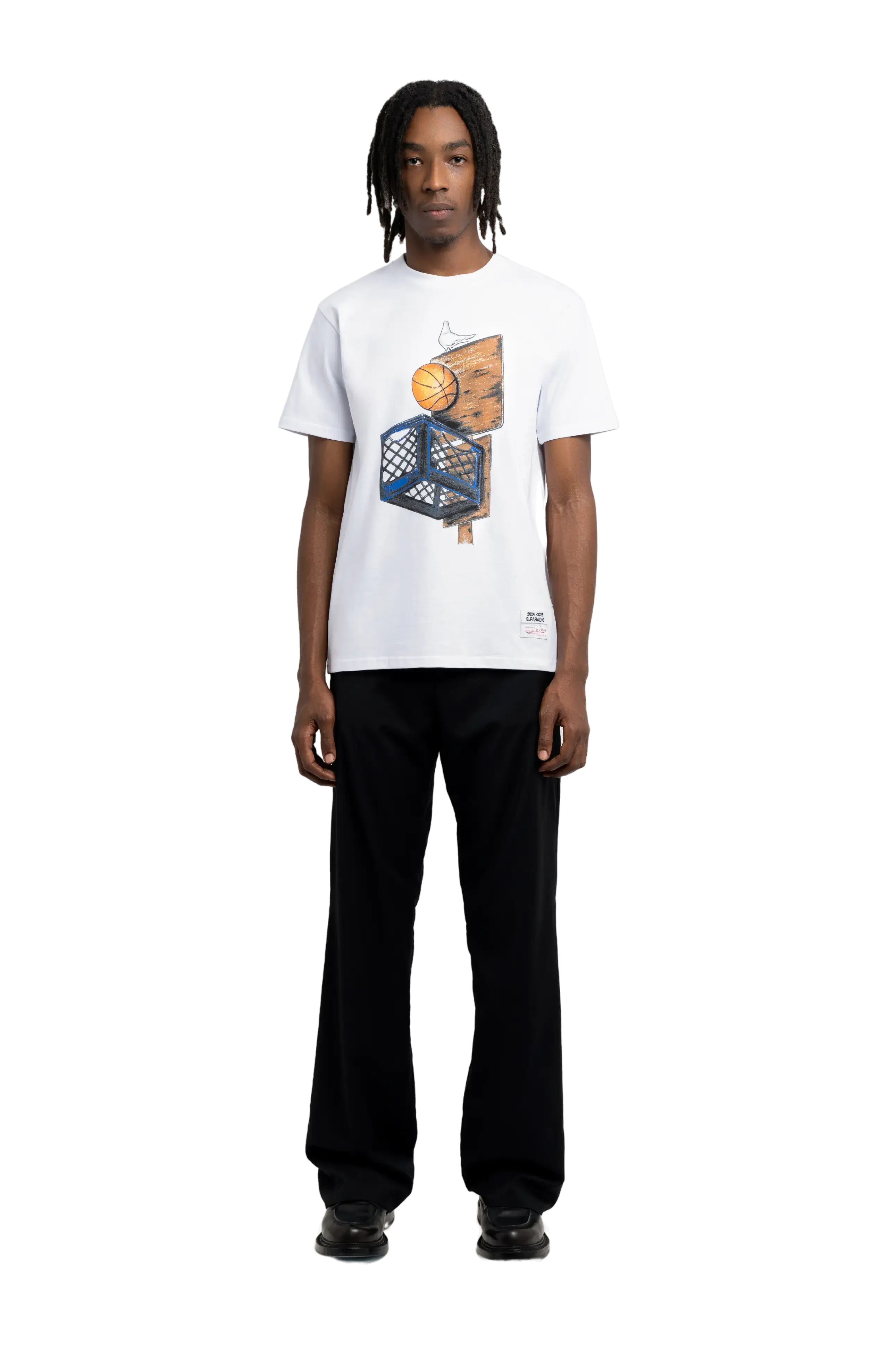 3.PARADIS, Mitchell & Ness and The NBA : Graphic Crate T-Shirt