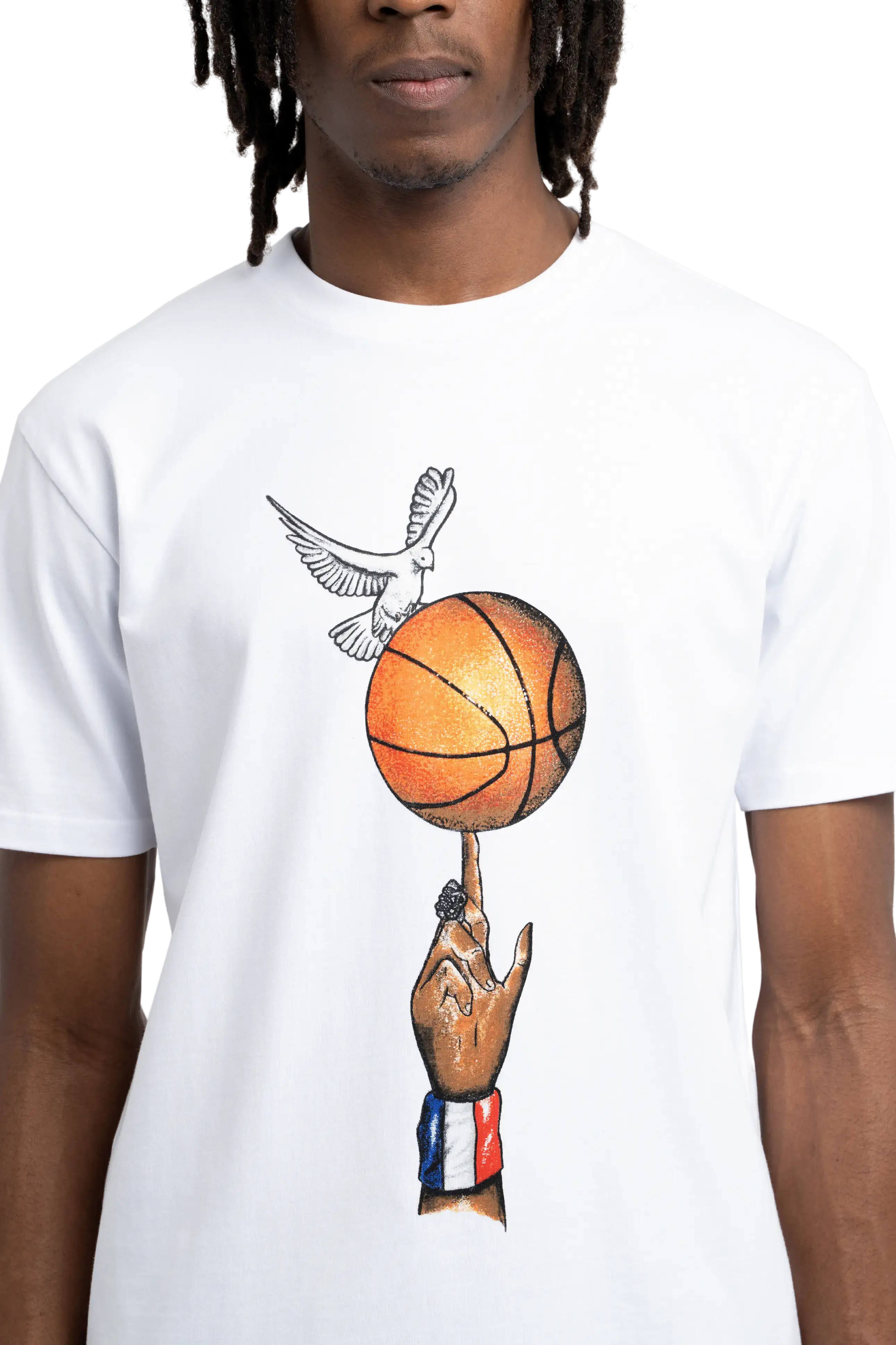 3.PARADIS, Mitchell & Ness and The NBA : Graphic Ball T-Shirt