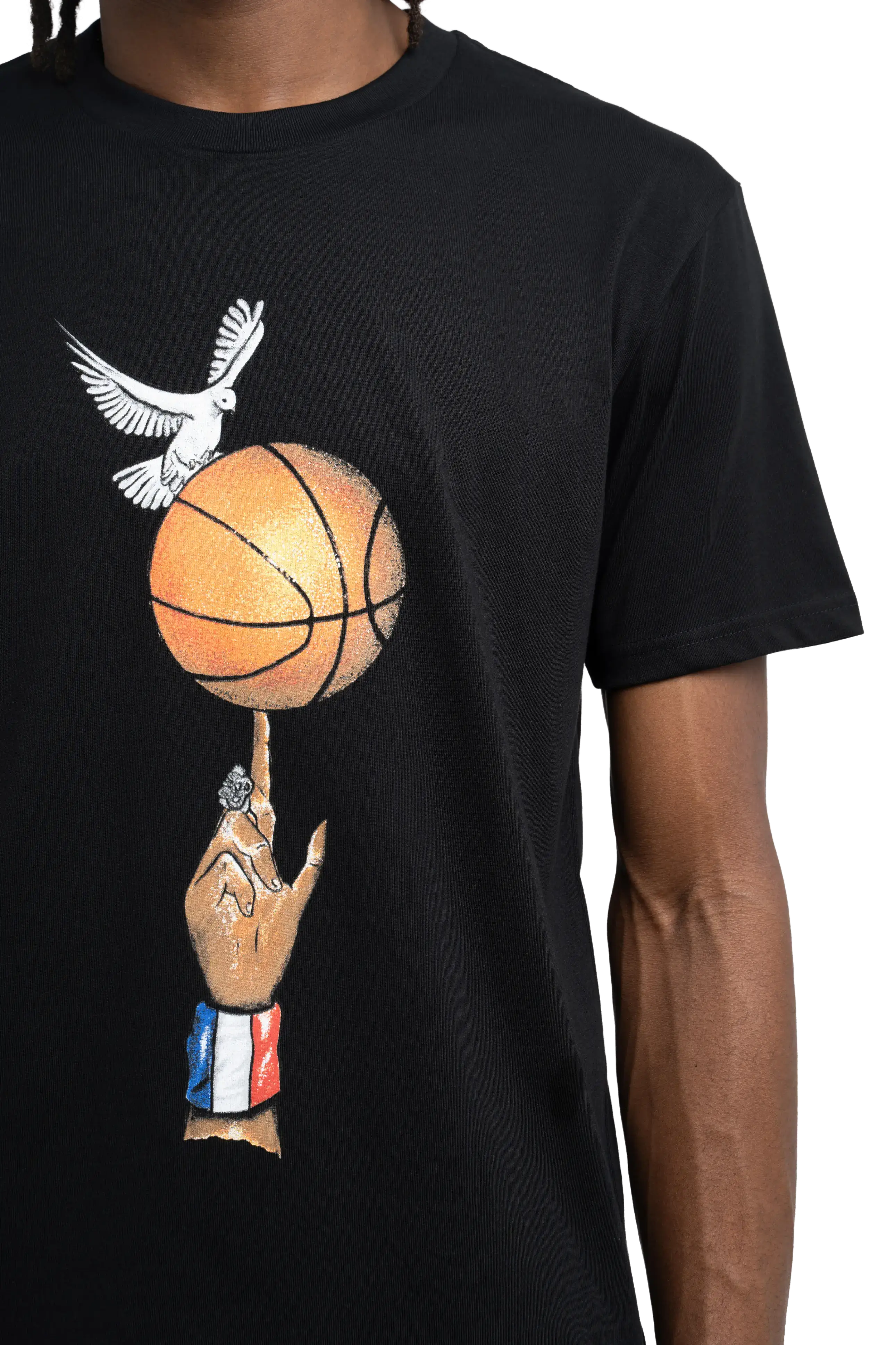 3.PARADIS, Mitchell & Ness and The NBA : Graphic Ball T-Shirt