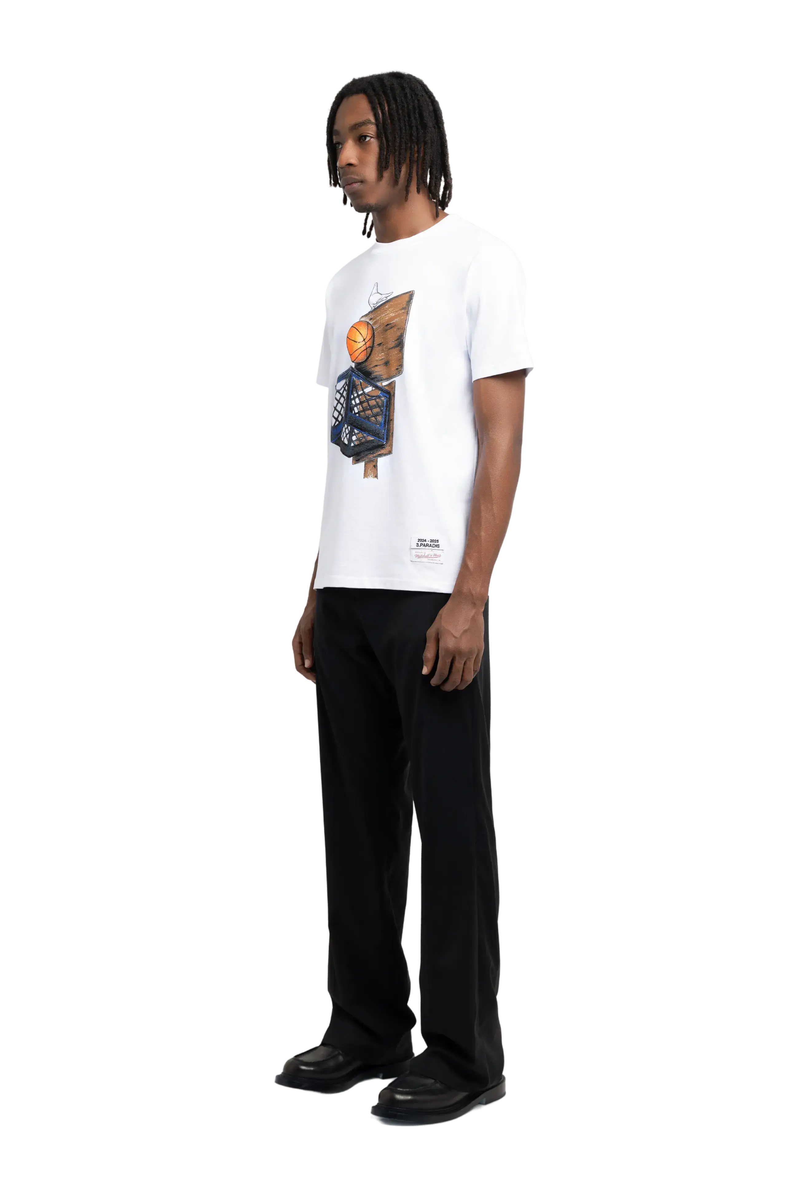 3.PARADIS, Mitchell & Ness and The NBA : Graphic Crate T-Shirt