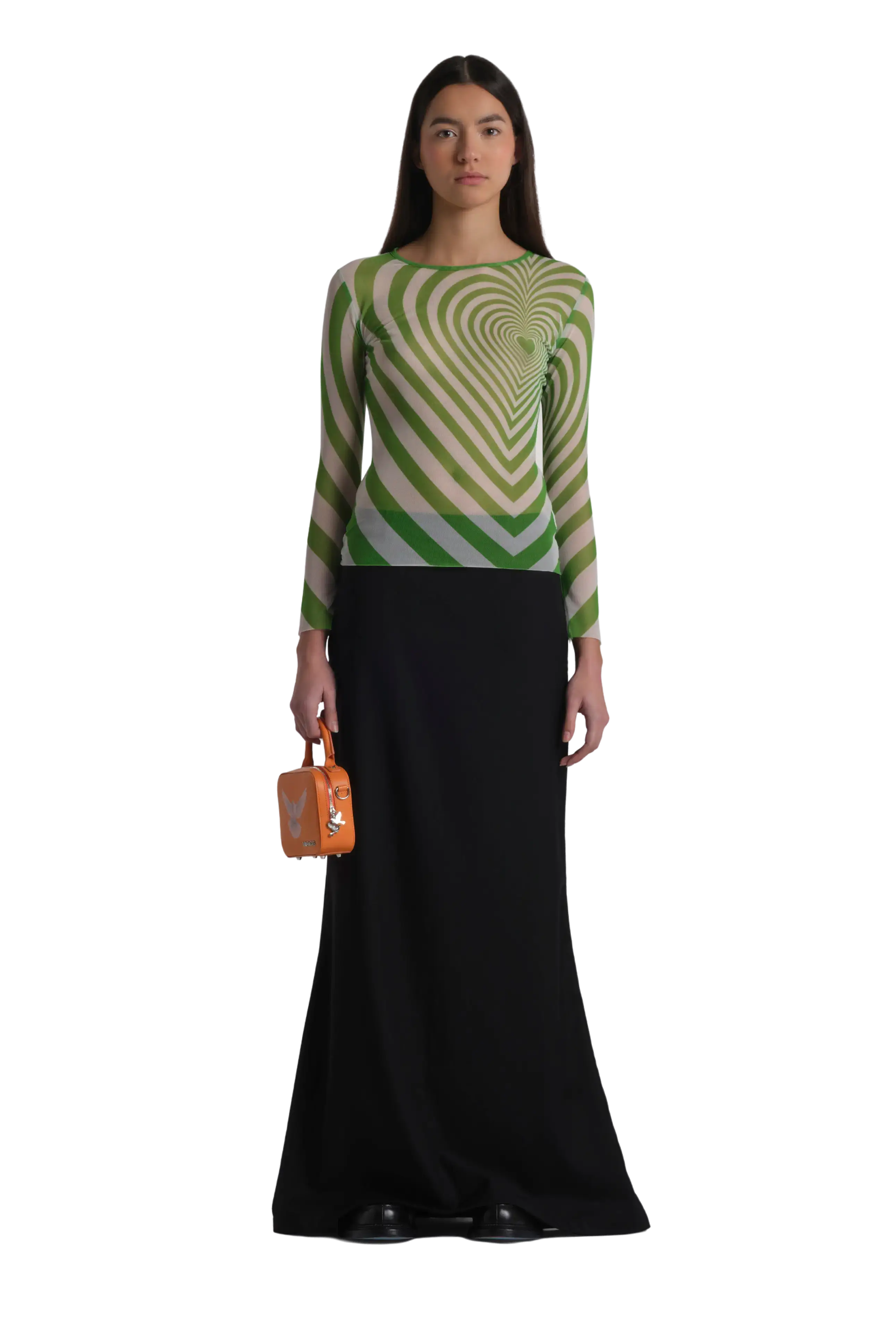 Infinite Heart Mesh Top