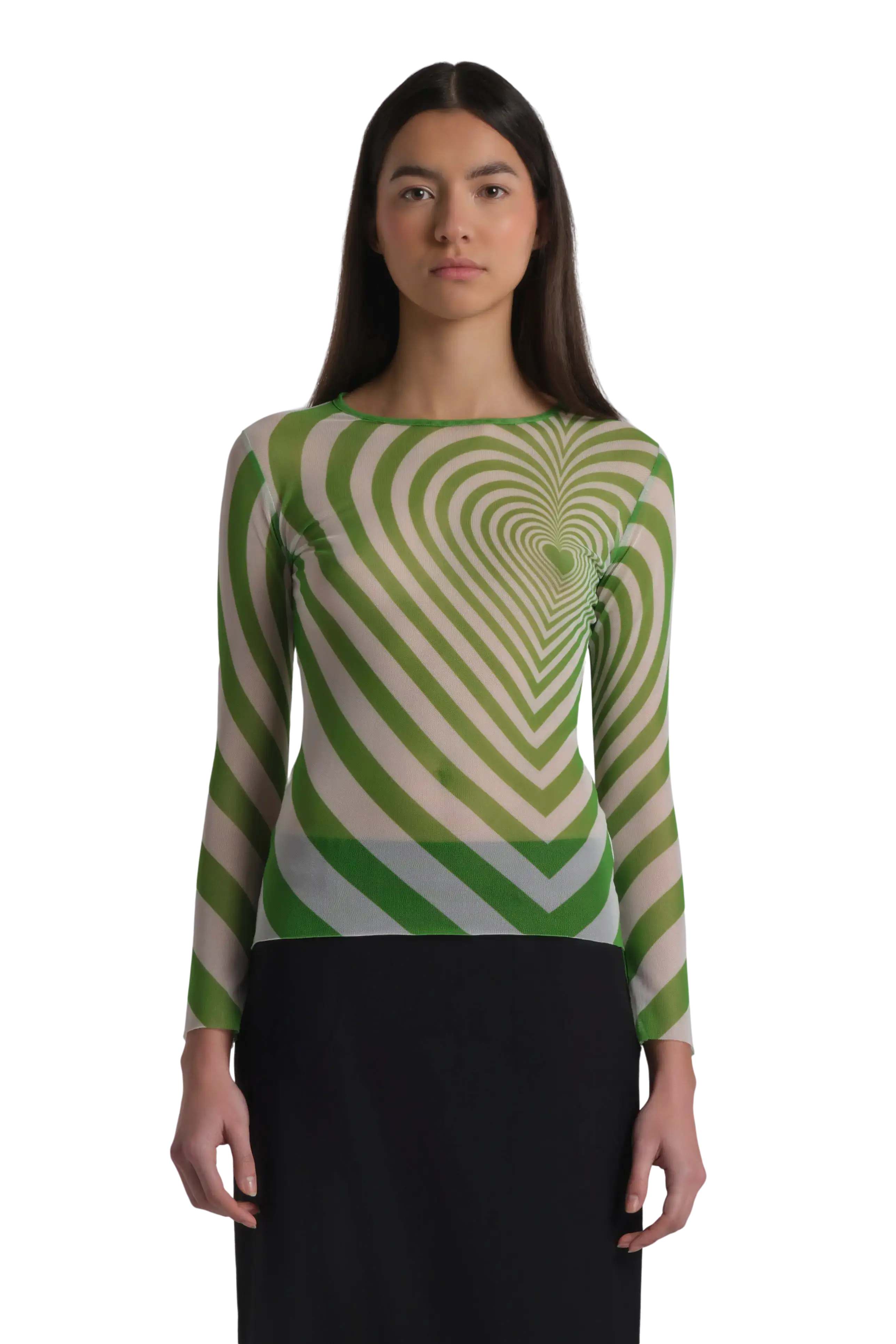 Infinite Heart Mesh Top