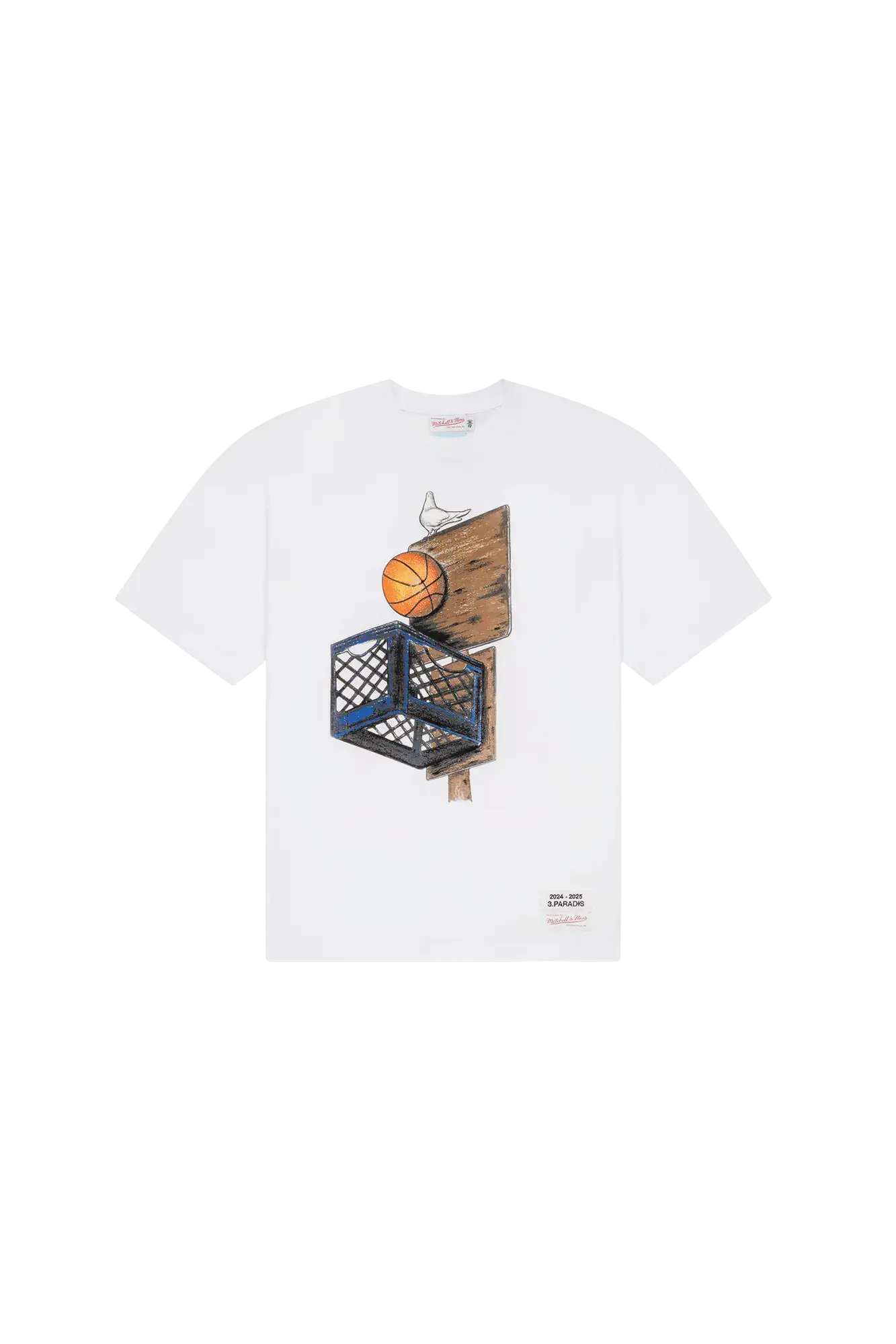 3.PARADIS, Mitchell & Ness and The NBA : Graphic Crate T-Shirt