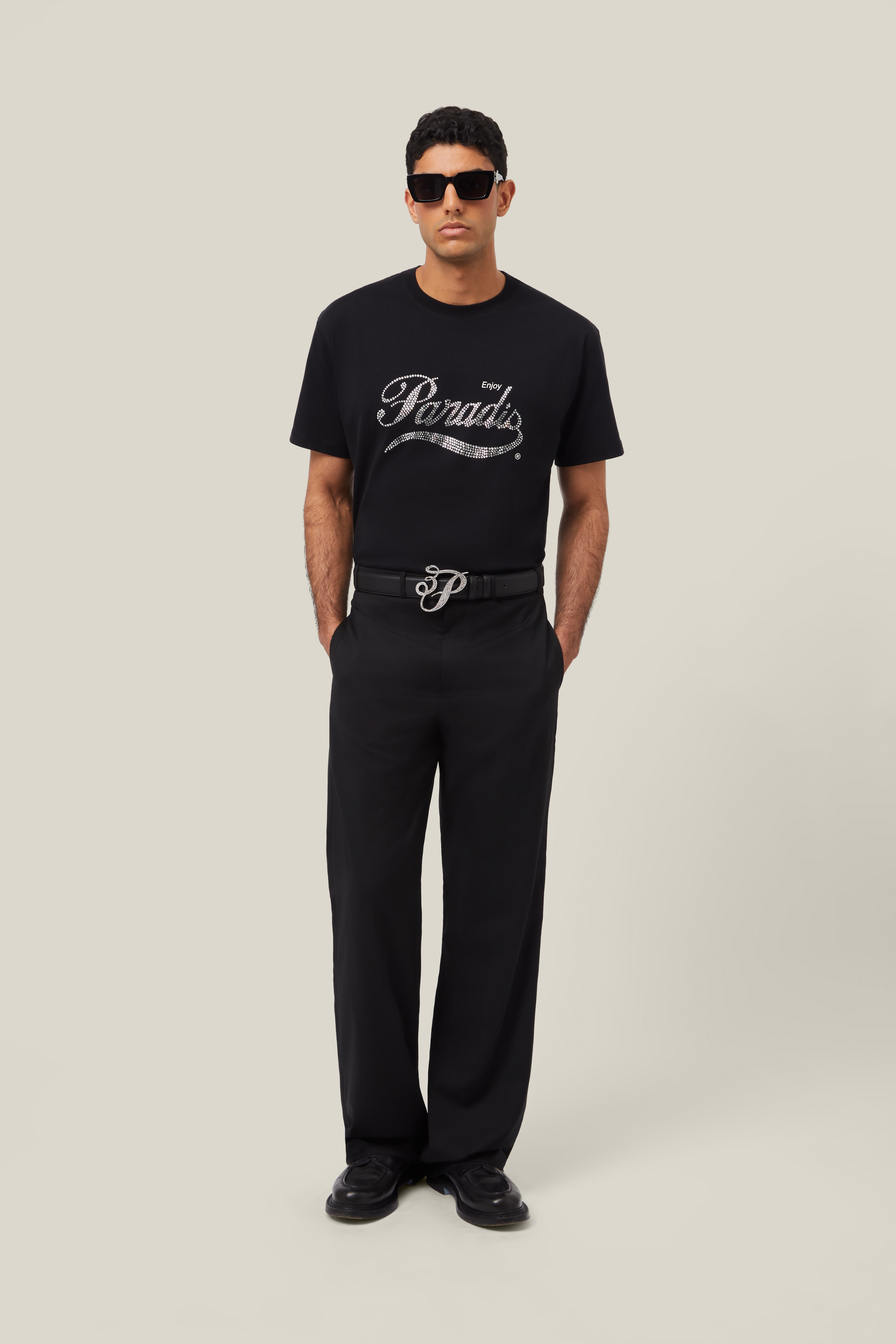 "Enjoy Paradis" Crystal Rhinestone T-Shirt